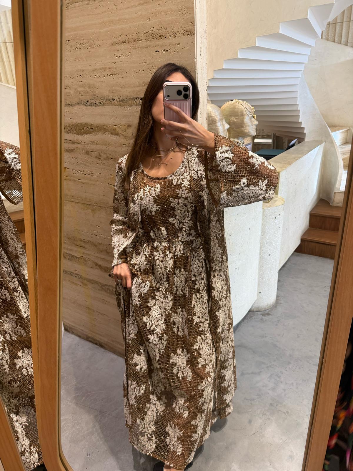 Floral Fishnet Long Cardigan – Marta