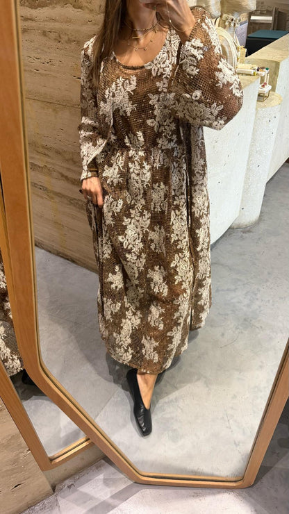 Floral Fishnet Long Cardigan – Marta