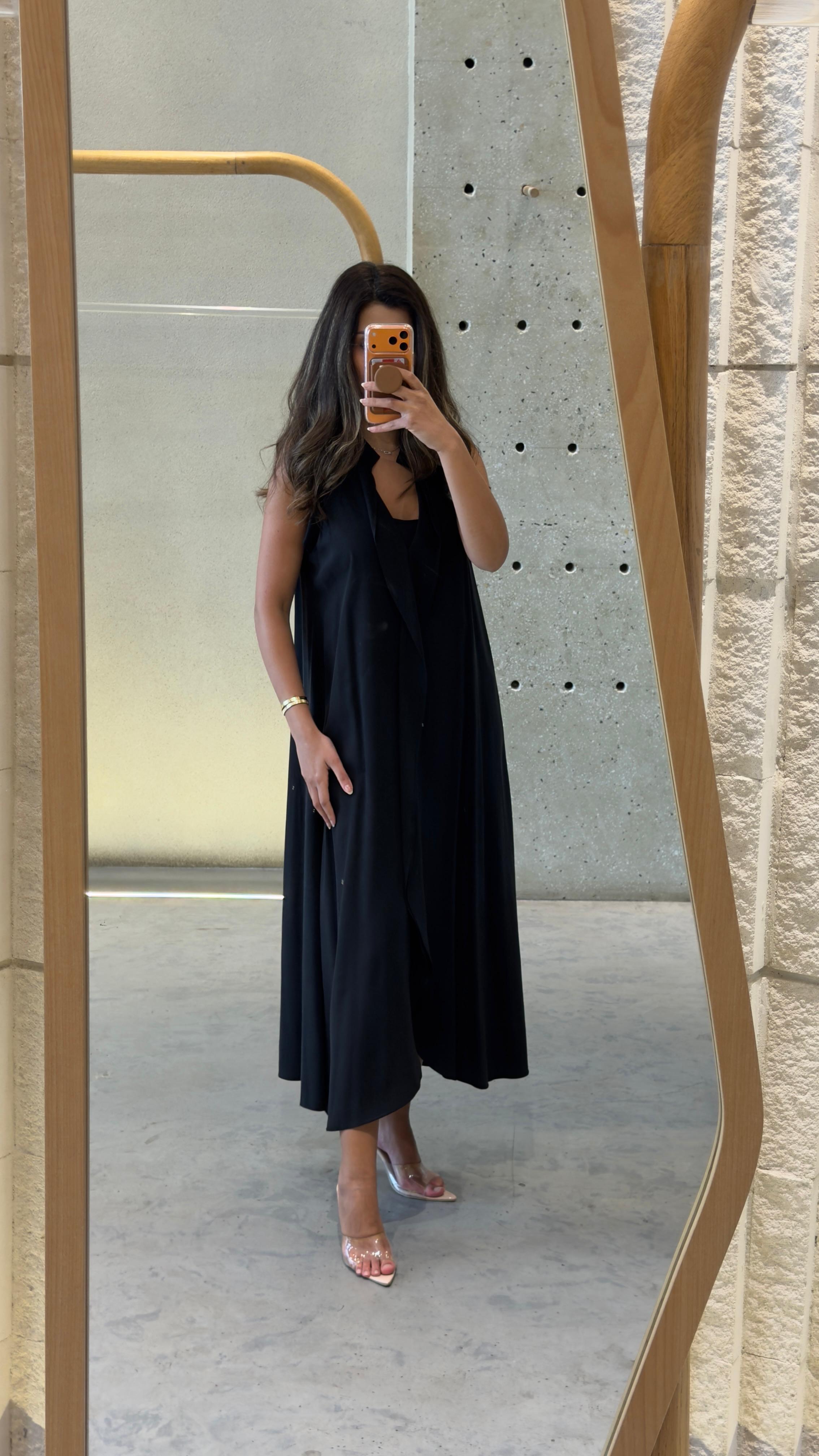63-3321 Sleeveless Dress with Ruffles - Brown Loft