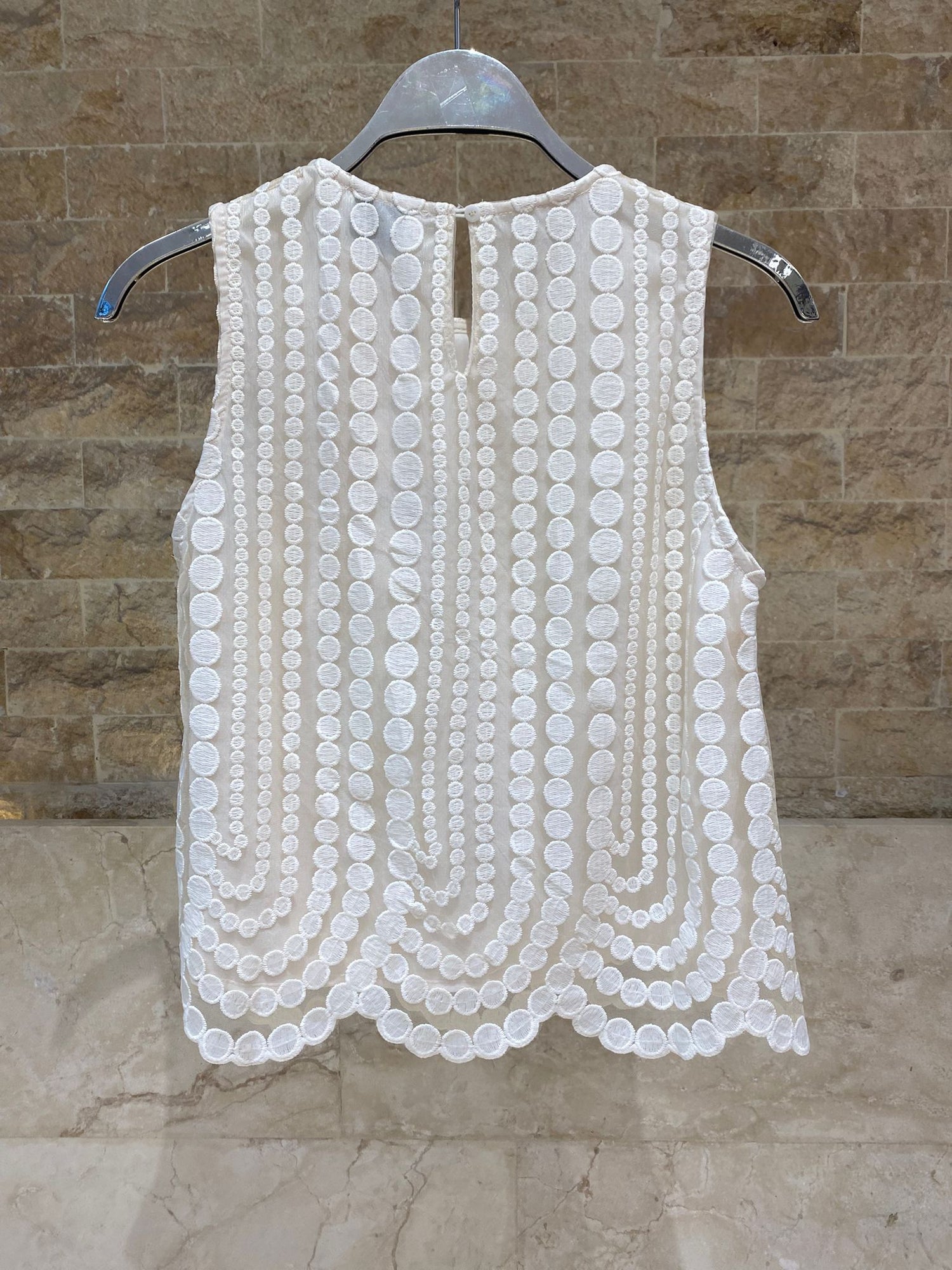 Tulle Sleeveless Top 81077