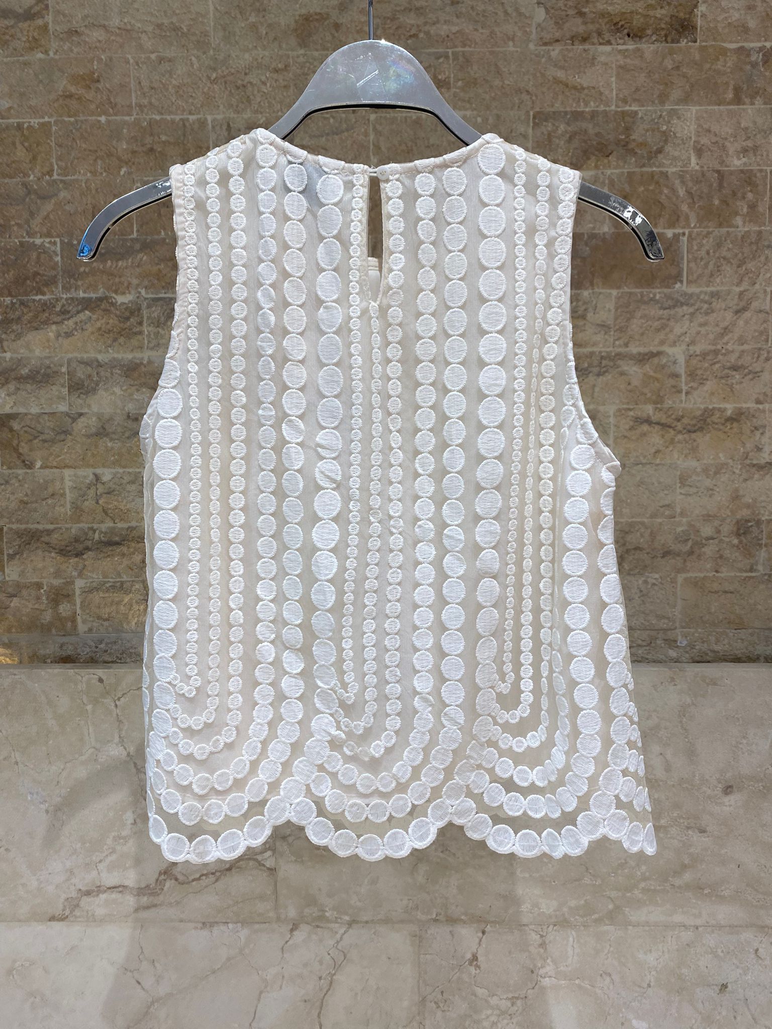 Tulle Sleeveless Top 81077