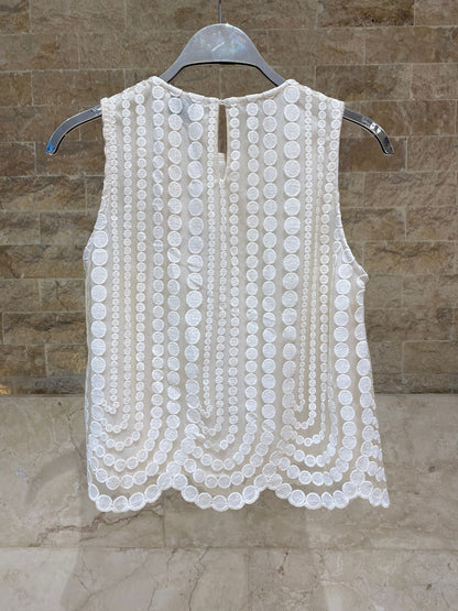Tulle Sleeveless Top 81077
