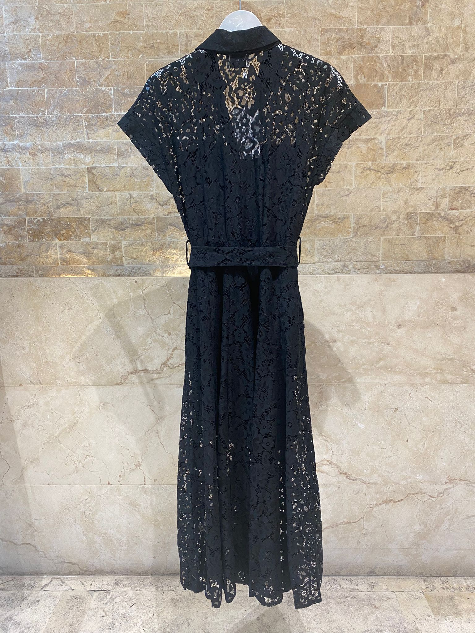CK08551 Floral Lace Dress - Brown Loft