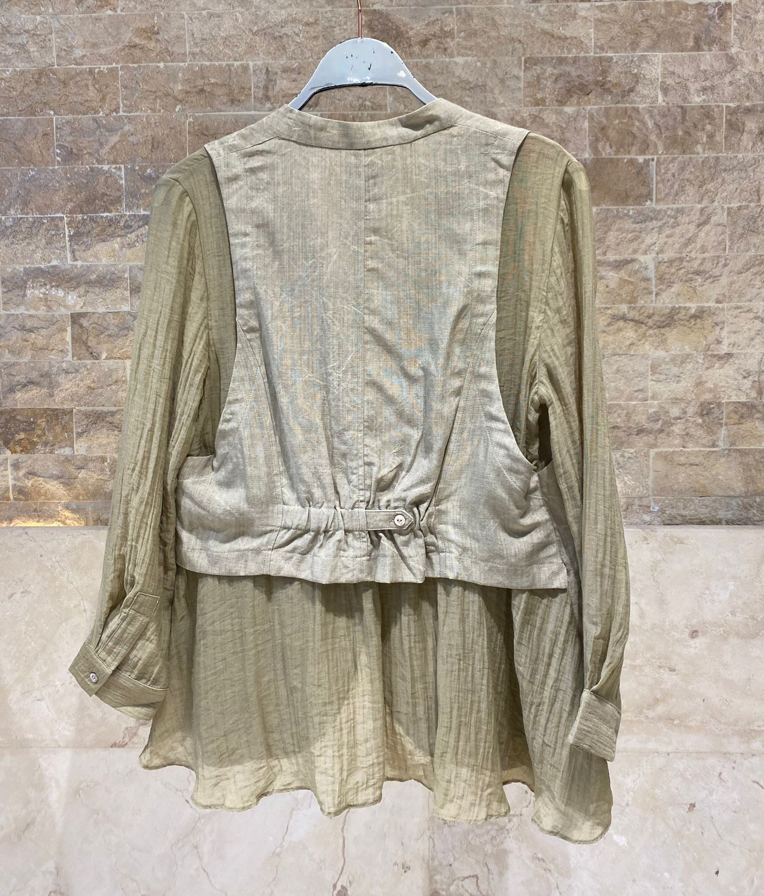 26S-5089/8090 Waistcoat Jacket and Pants - Brown Loft