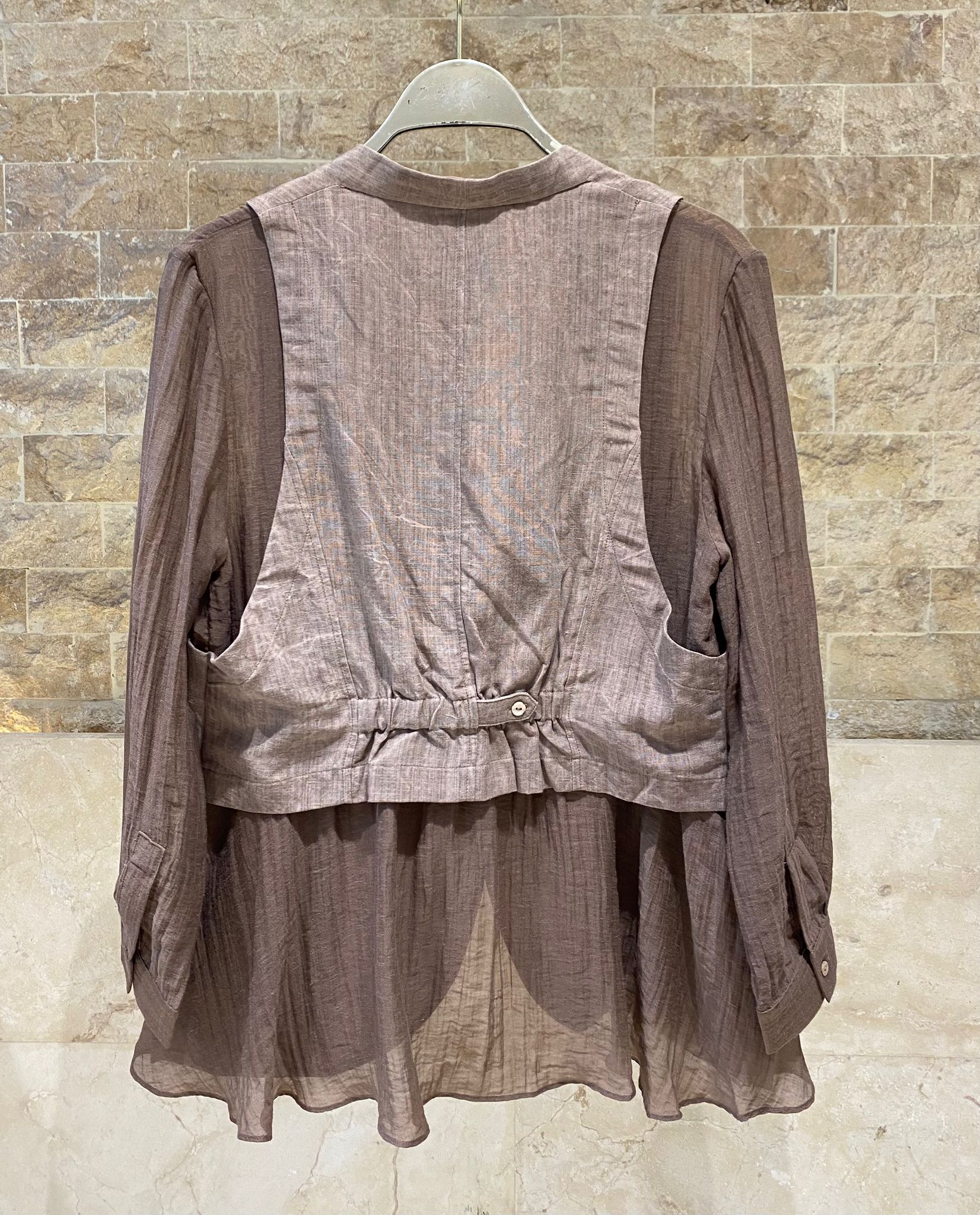 26S-5089/8090 Waistcoat Jacket and Pants - Brown Loft