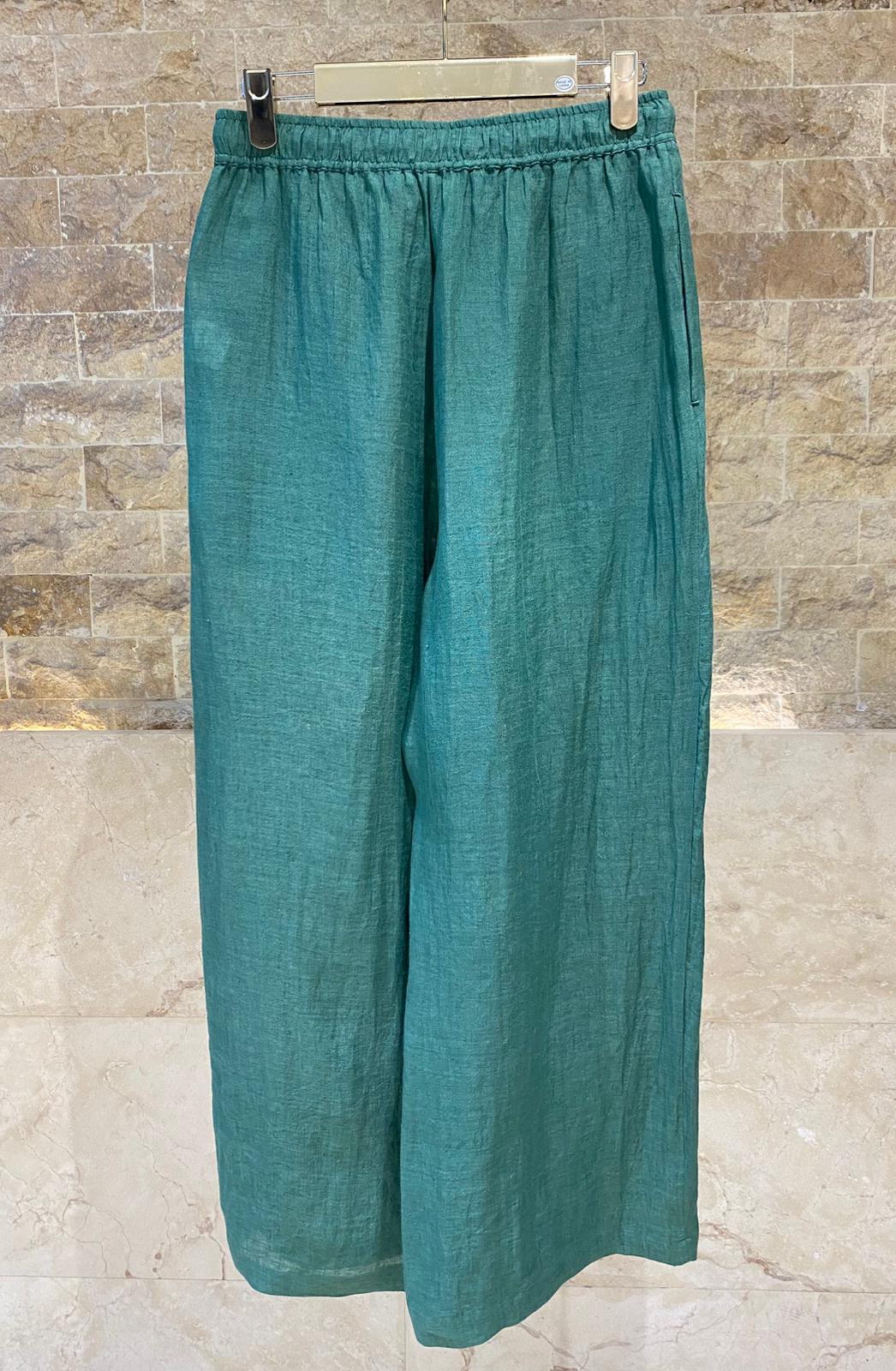 26S-1006/8010 Two Tone Linen Shirt and Pants - Brown Loft
