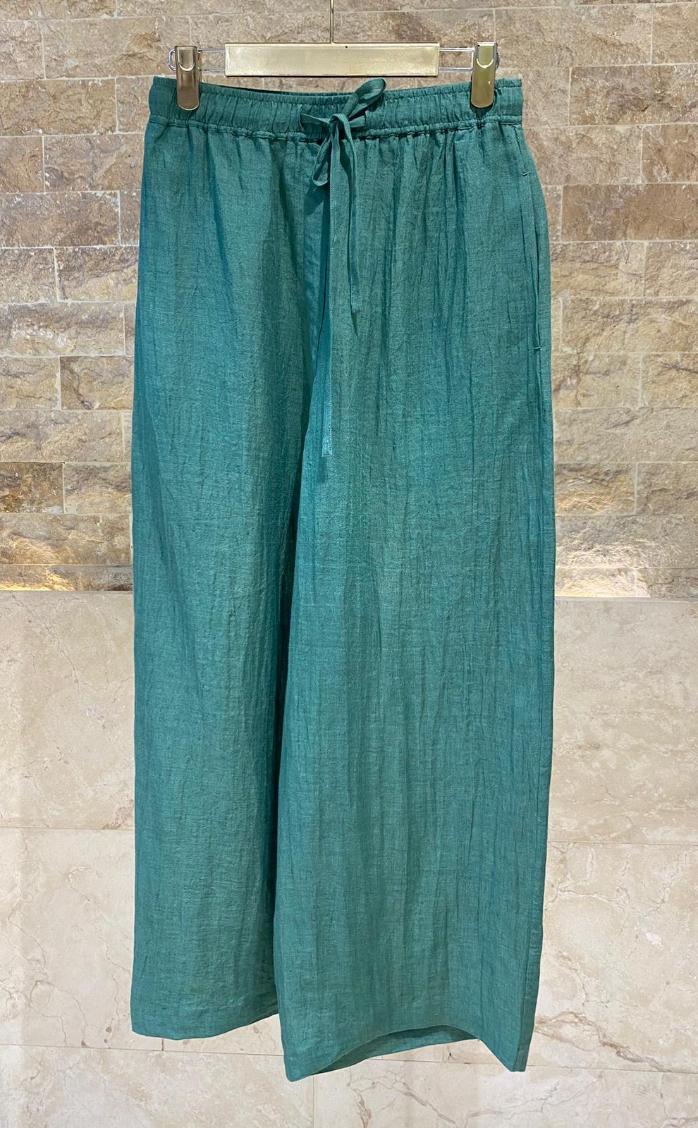 26S-1006/8010 Two Tone Linen Shirt and Pants - Brown Loft