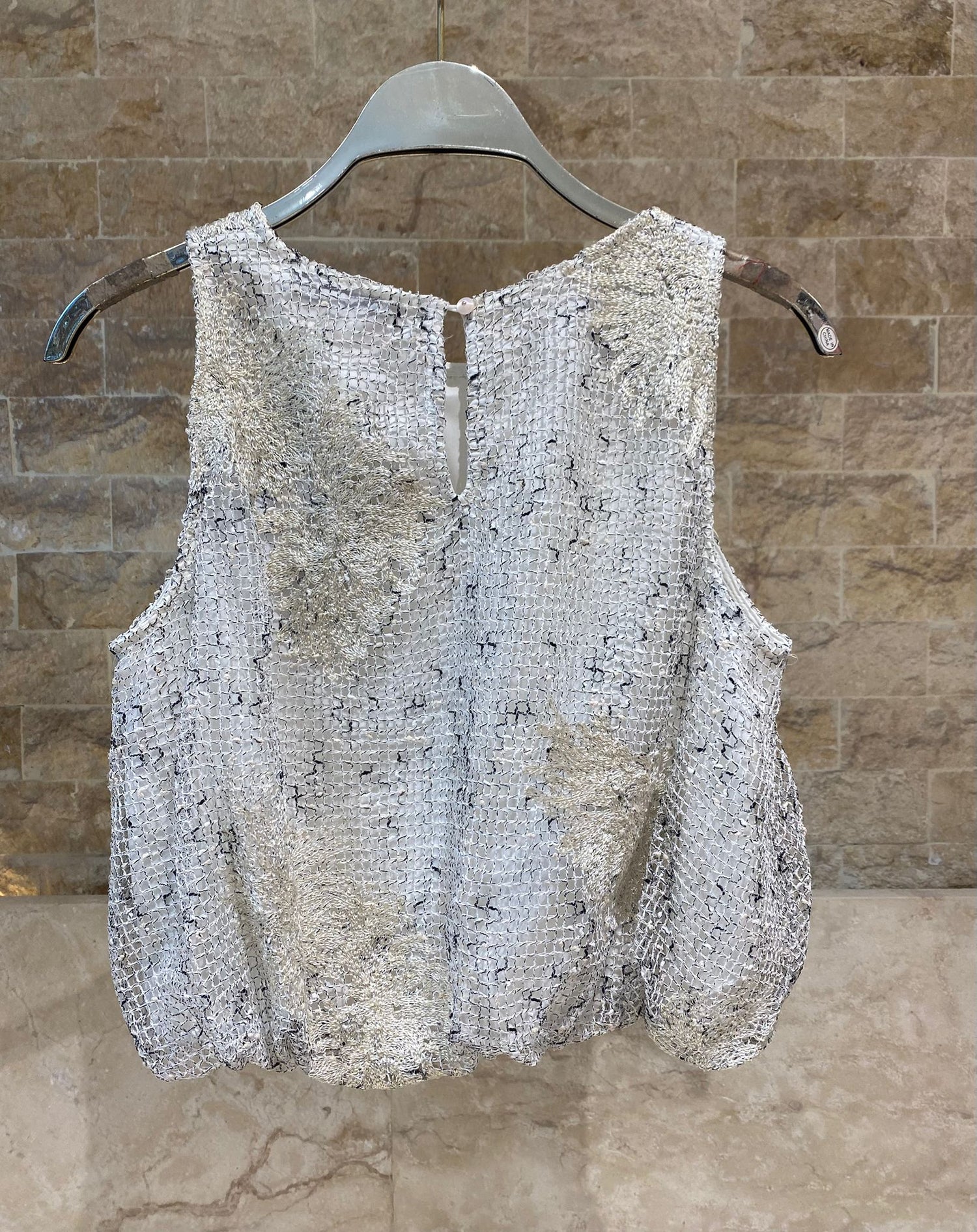 Alyse Crochet Sleeveless Top - Brown Loft