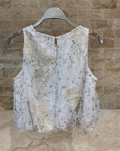 Alyse Crochet Sleeveless Top - Brown Loft