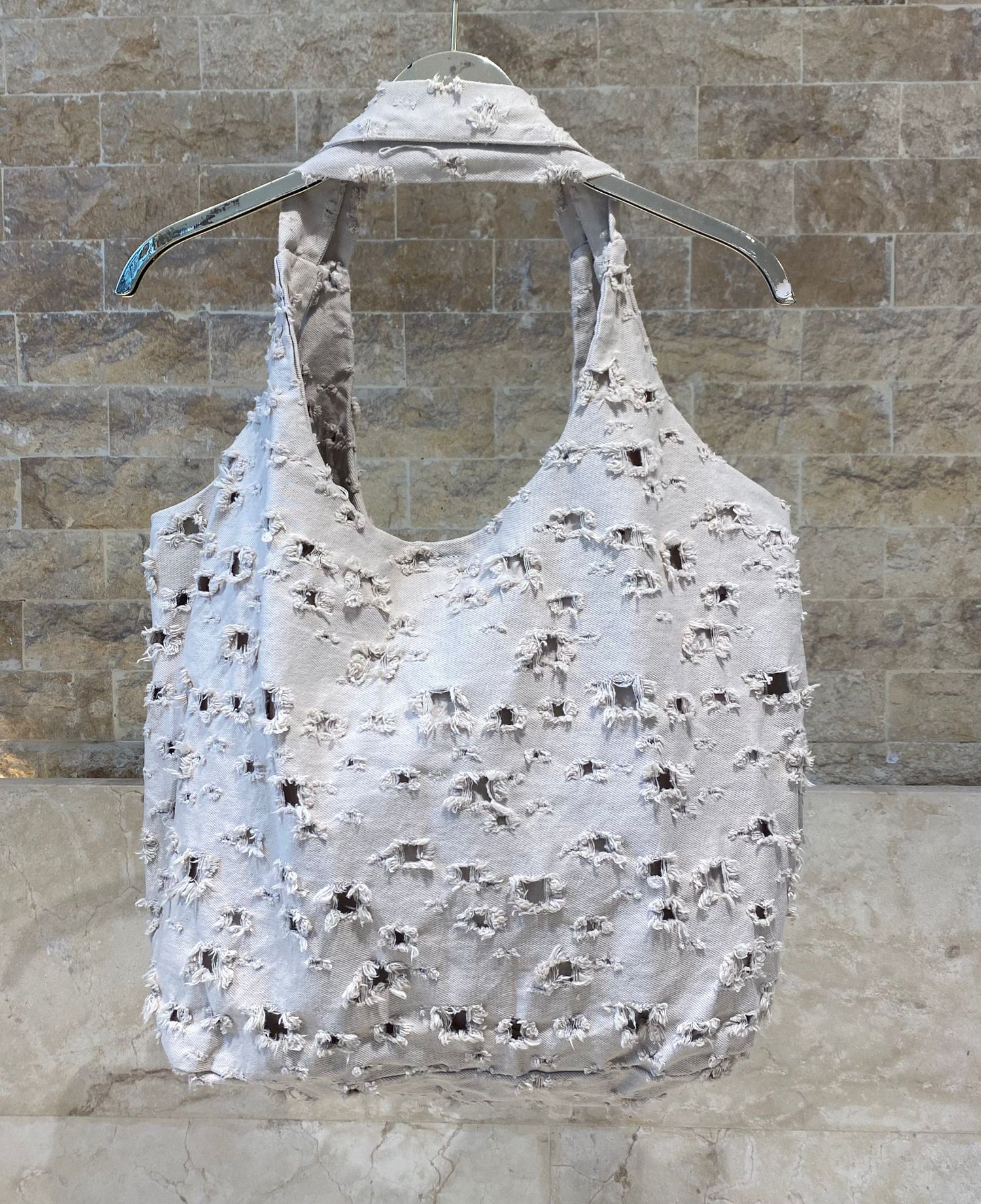 BAG 73240 Tote Denim Bag - Brown Loft