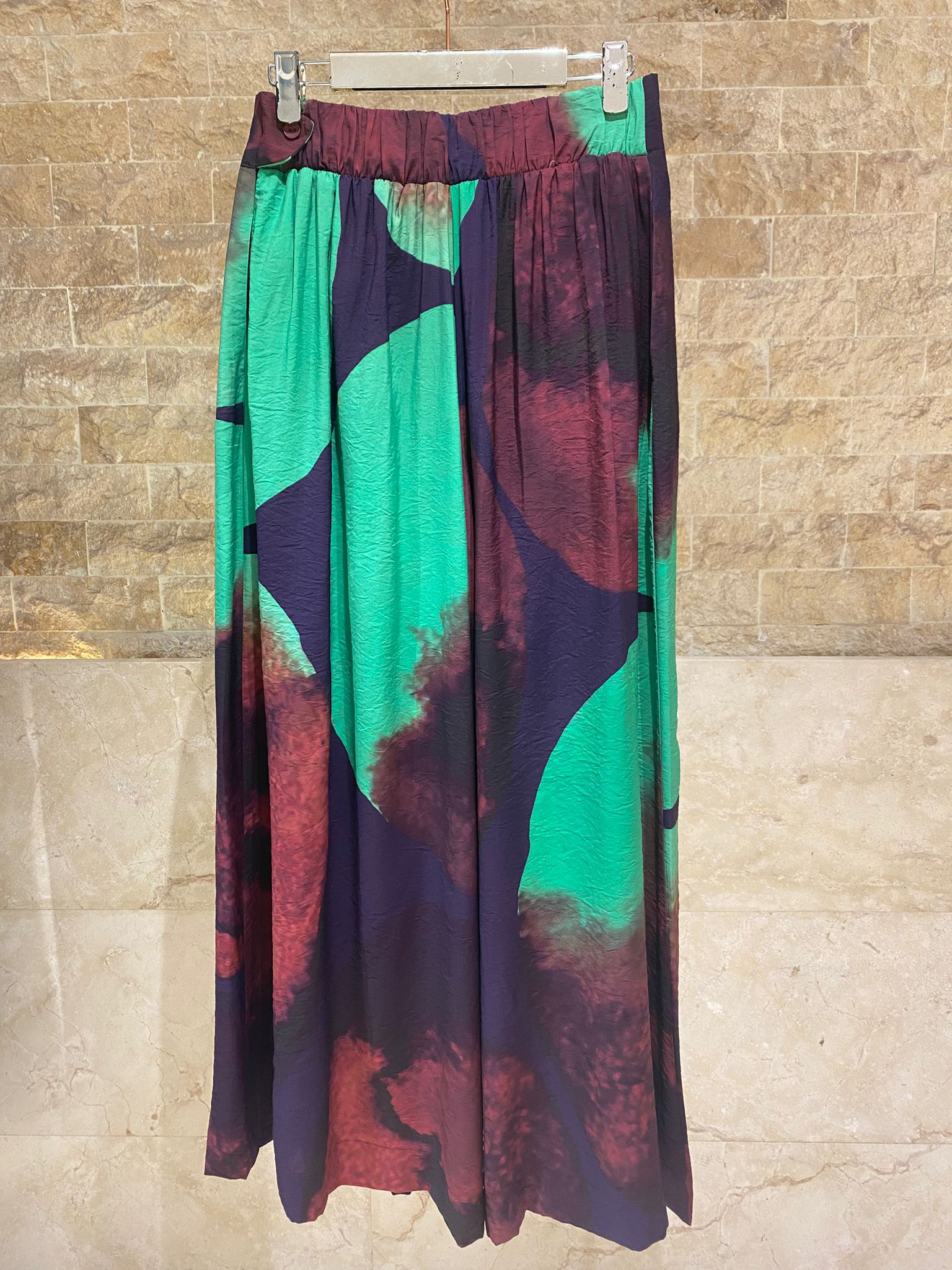 26SS-BZ3129 High Waisted Wide Leg Pants - Brown Loft