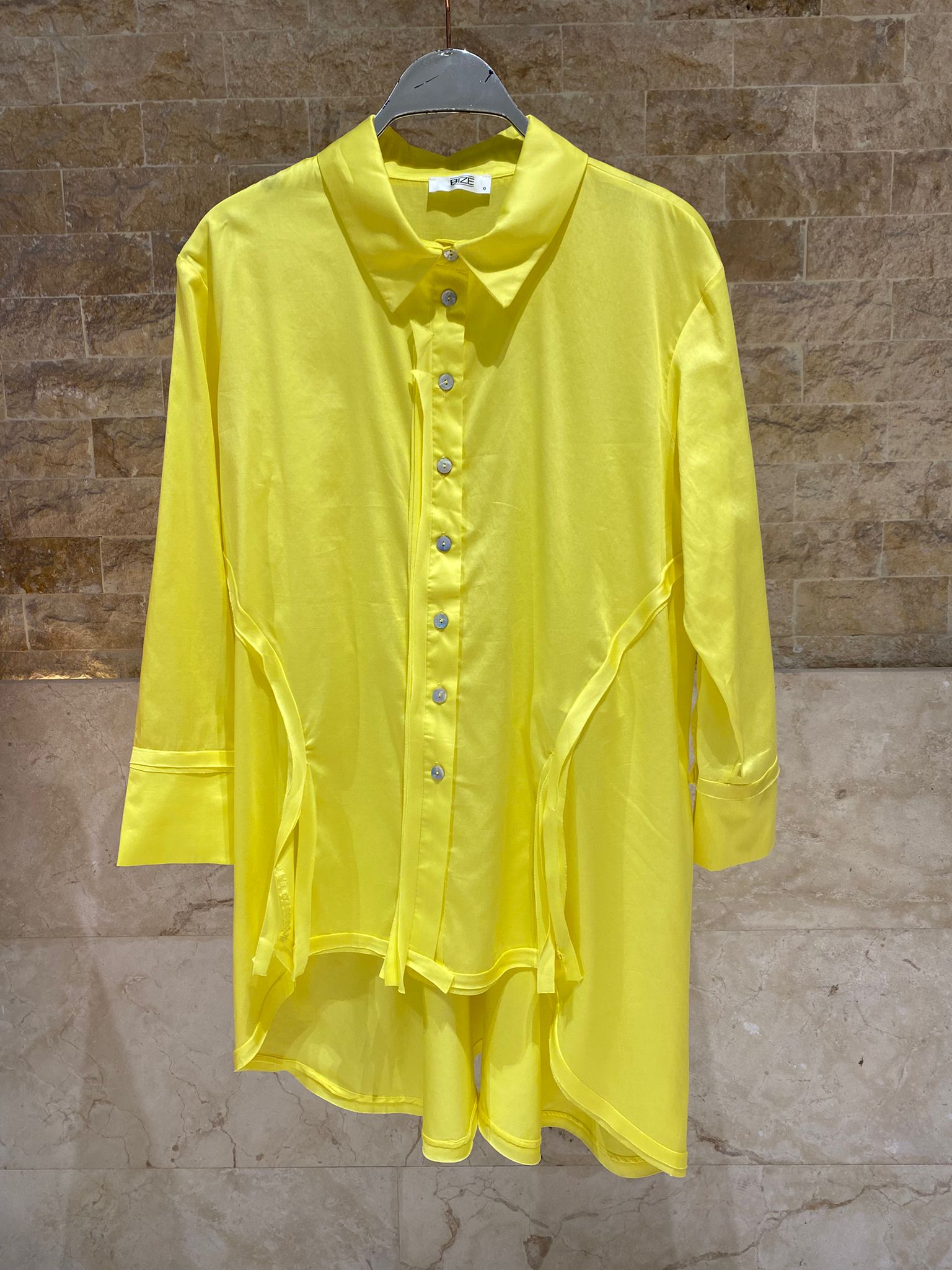 Oversized High Low Shirt 26SS-BZ321 - Brown Loft