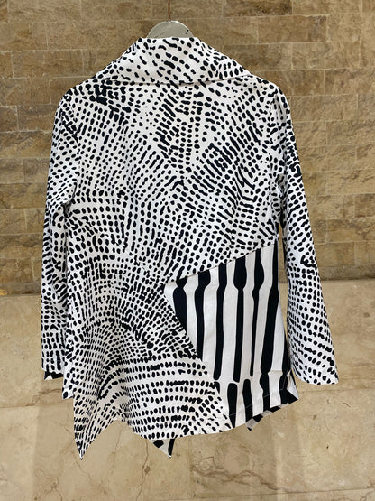 26SS-BZ337 Printed Shirt - Brown Loft