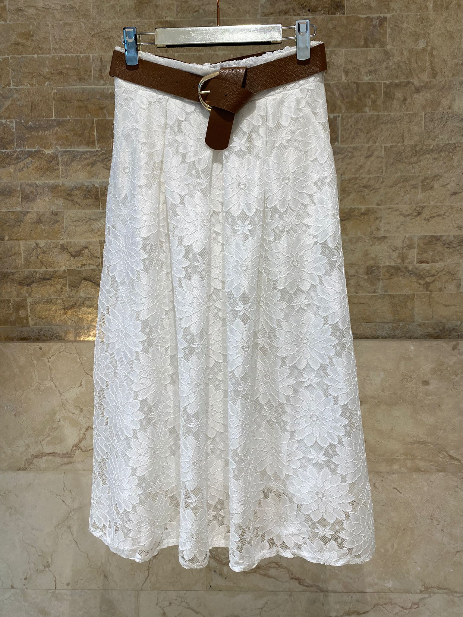 Floral Lace Jacket and Skirt TDM16626/526 - Brown Loft