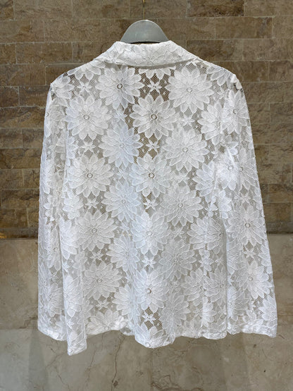 Floral Lace Jacket and Skirt TDM16626/526 - Brown Loft