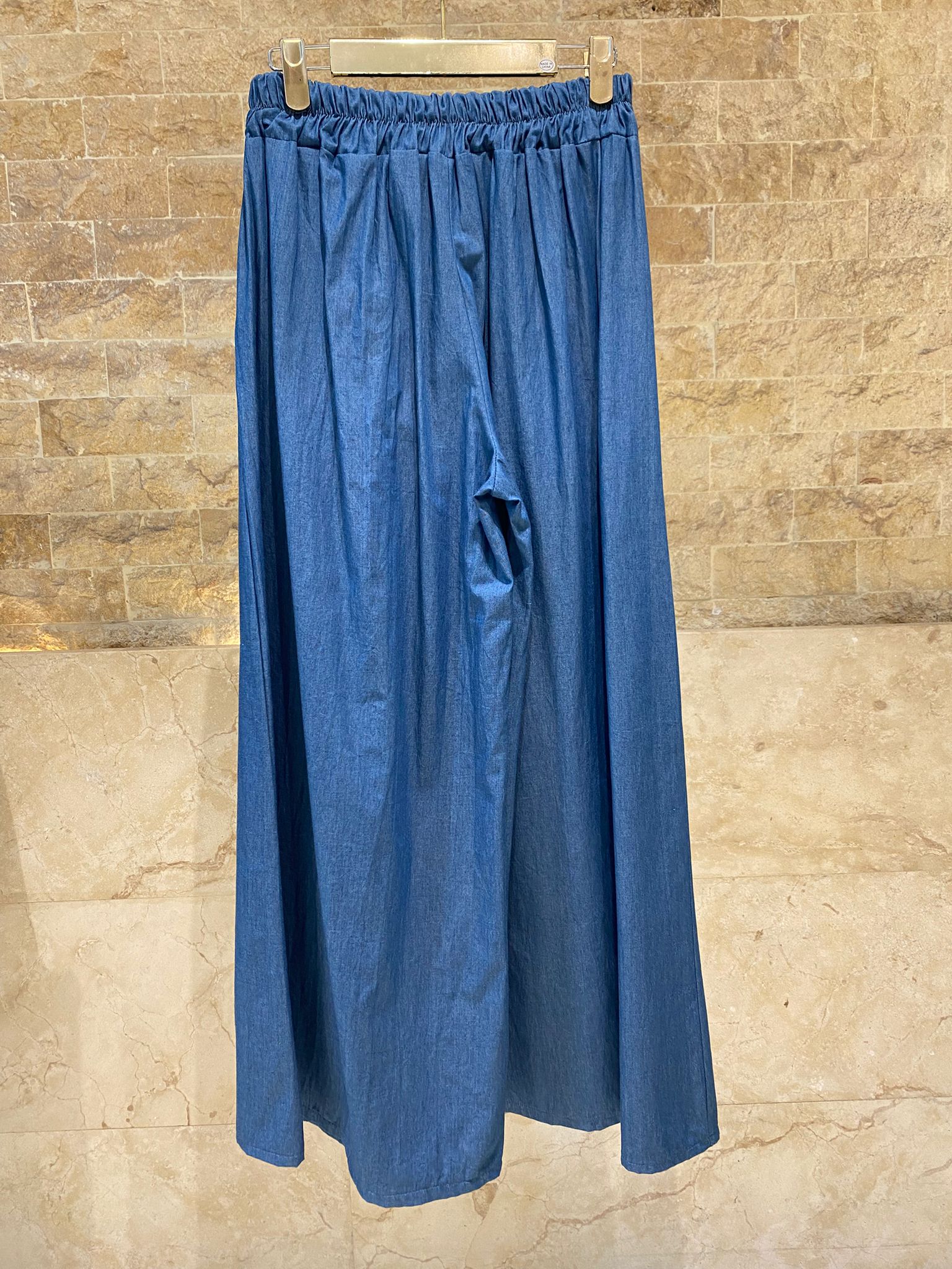 TDM17526 Wide Leg Pleated Skirt Pants - Brown Loft