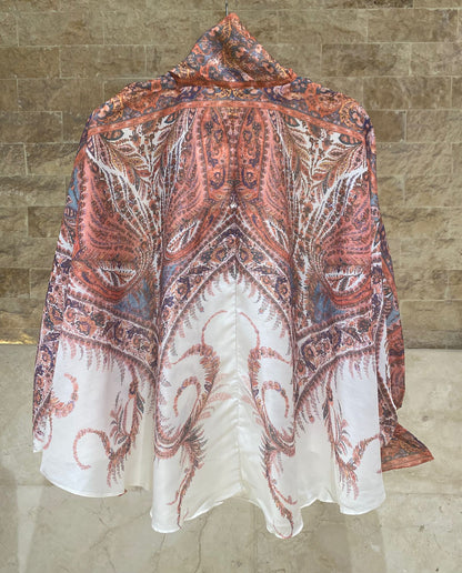 Meline/Mawa Paisley Print Oversized Top and Pants - Brown Loft