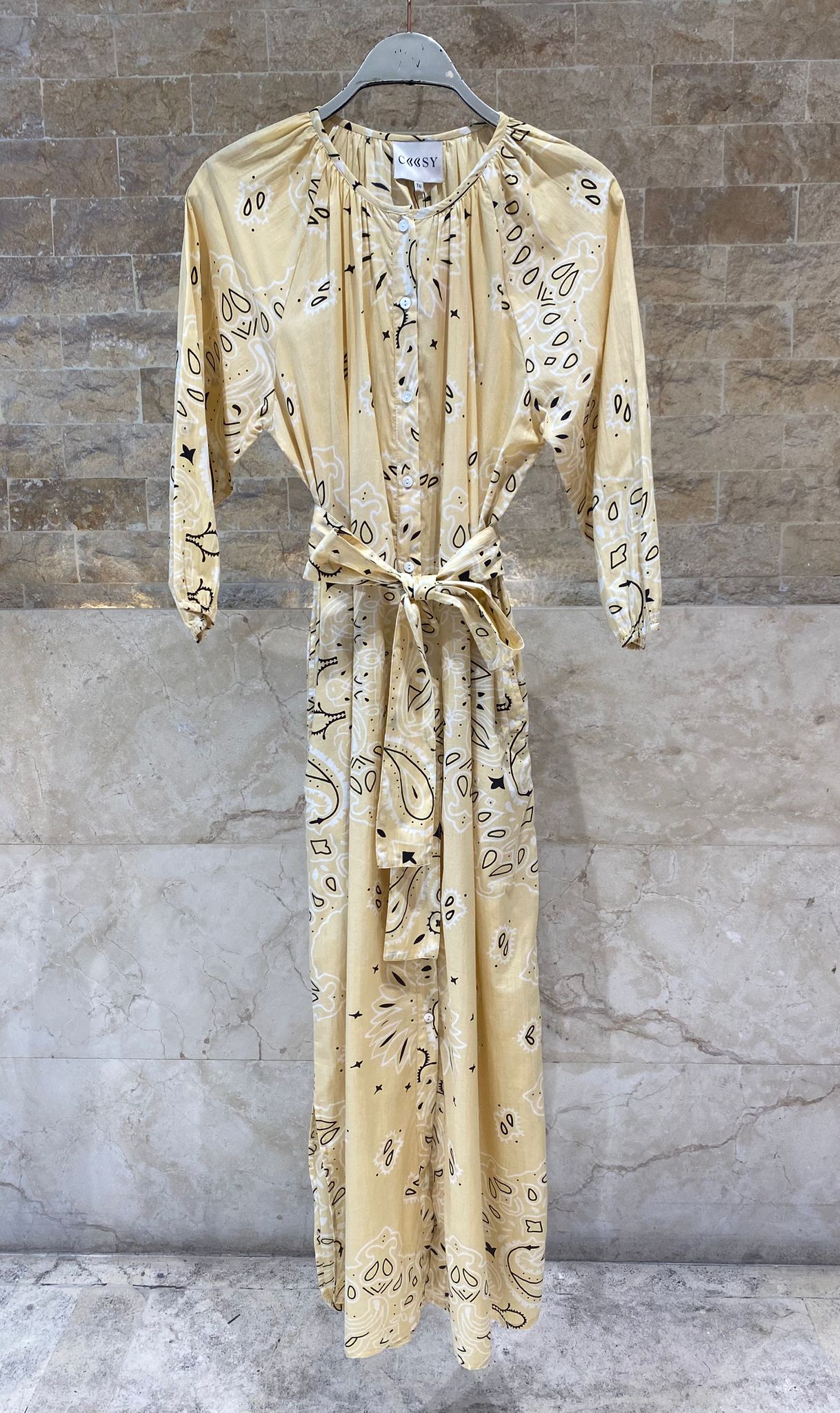Bandana Paisley Print Long Dress - Brown Loft