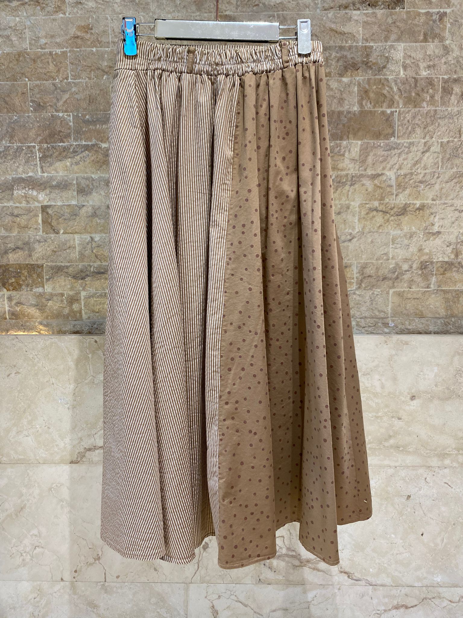 Flared Pleated Midi Skirt TDM13626-4