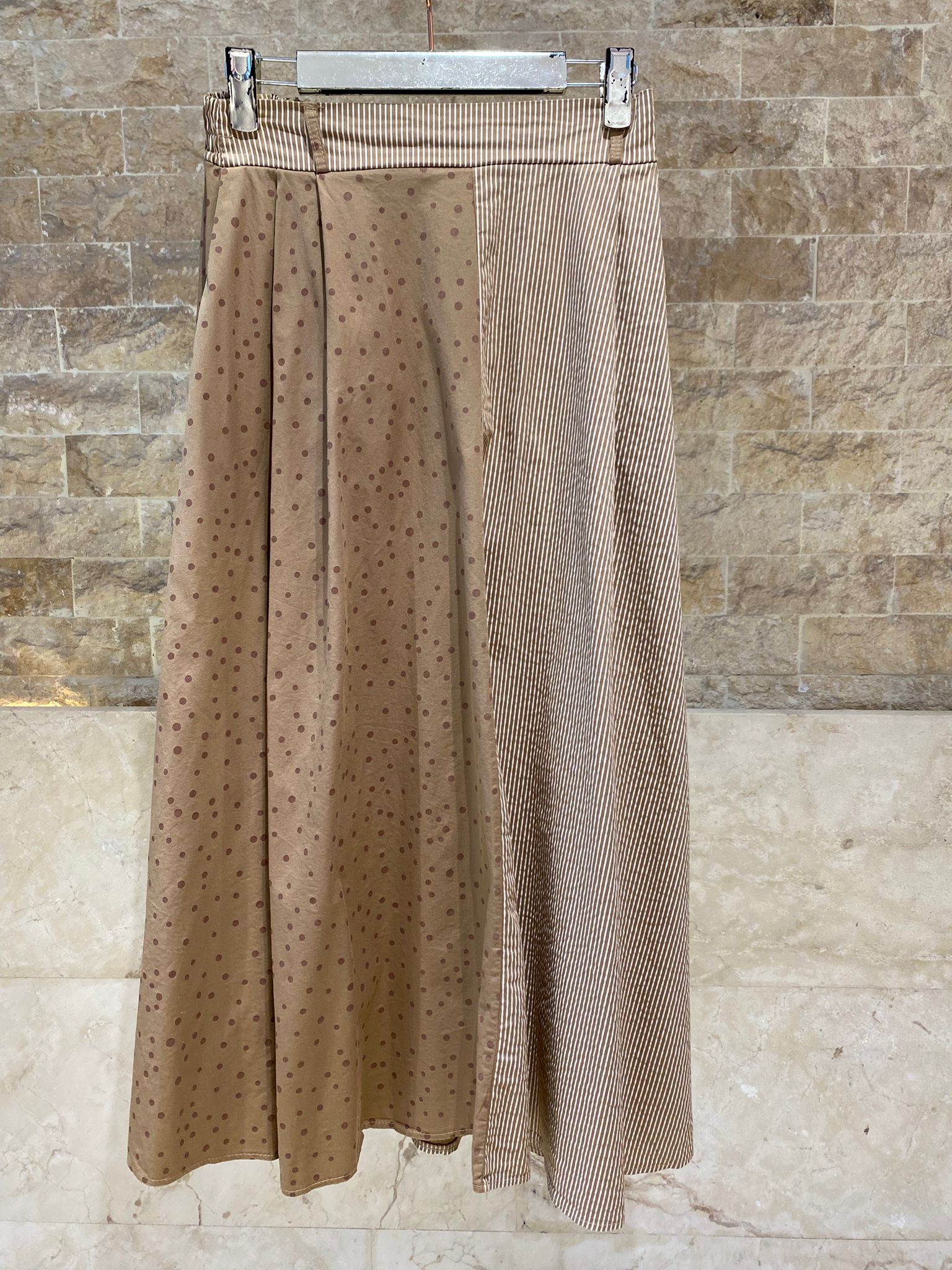 Flared Pleated Midi Skirt TDM13626-4
