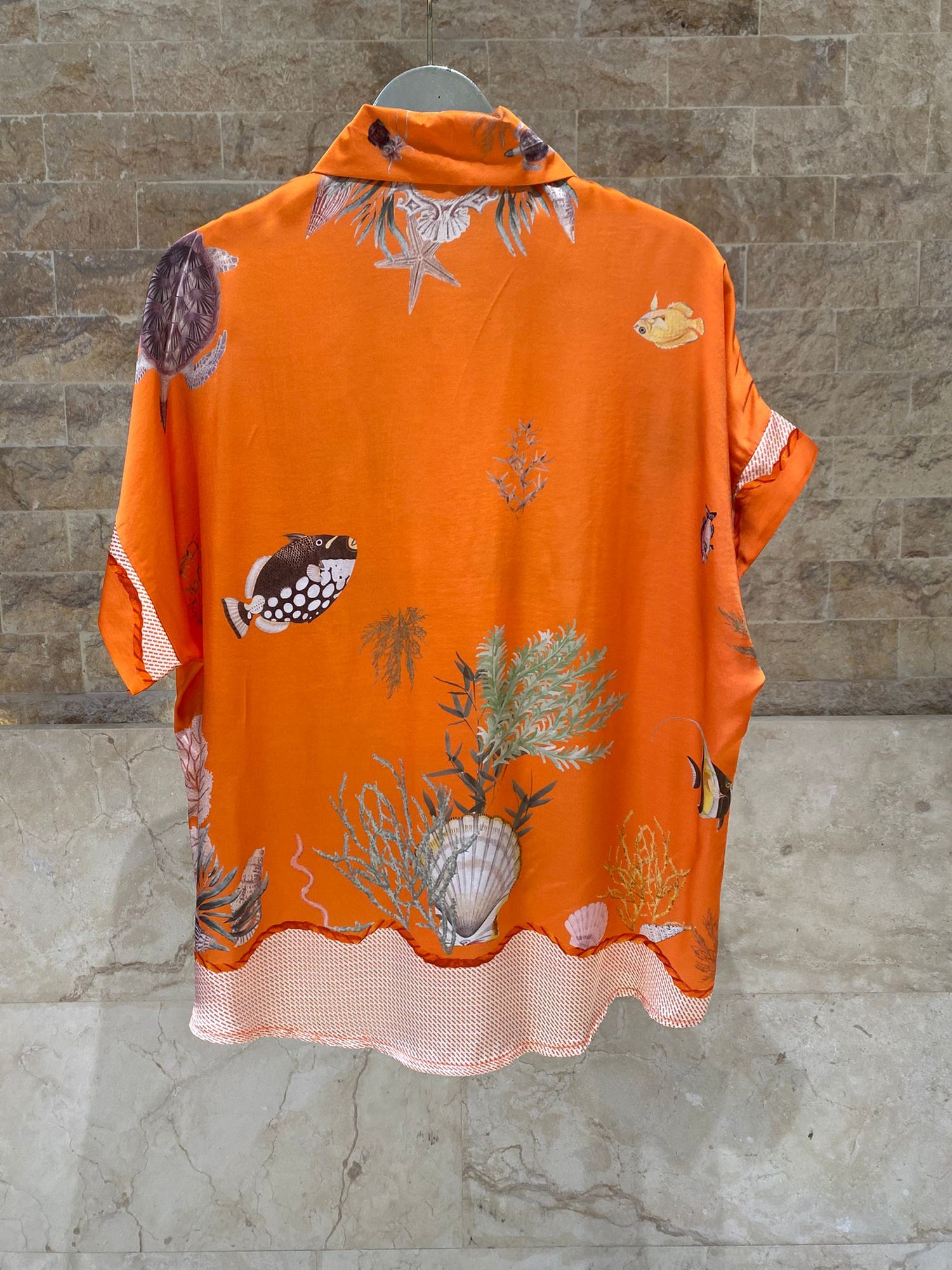 Marine Print Satin Shirt and Pants KD9119/99VS-8