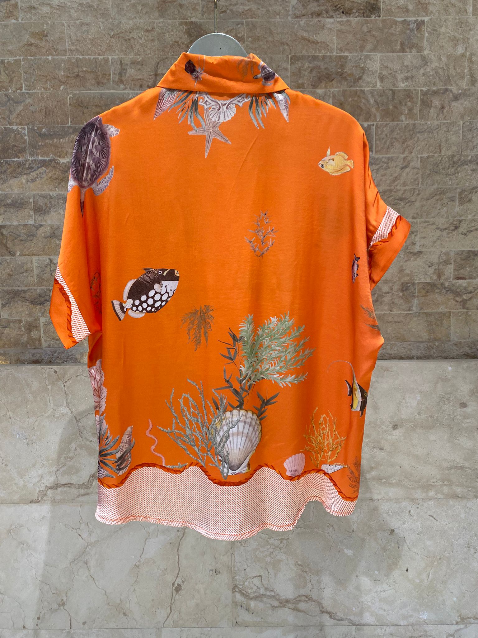 Marine Print Satin Shirt and Pants KD9119/99VS-8