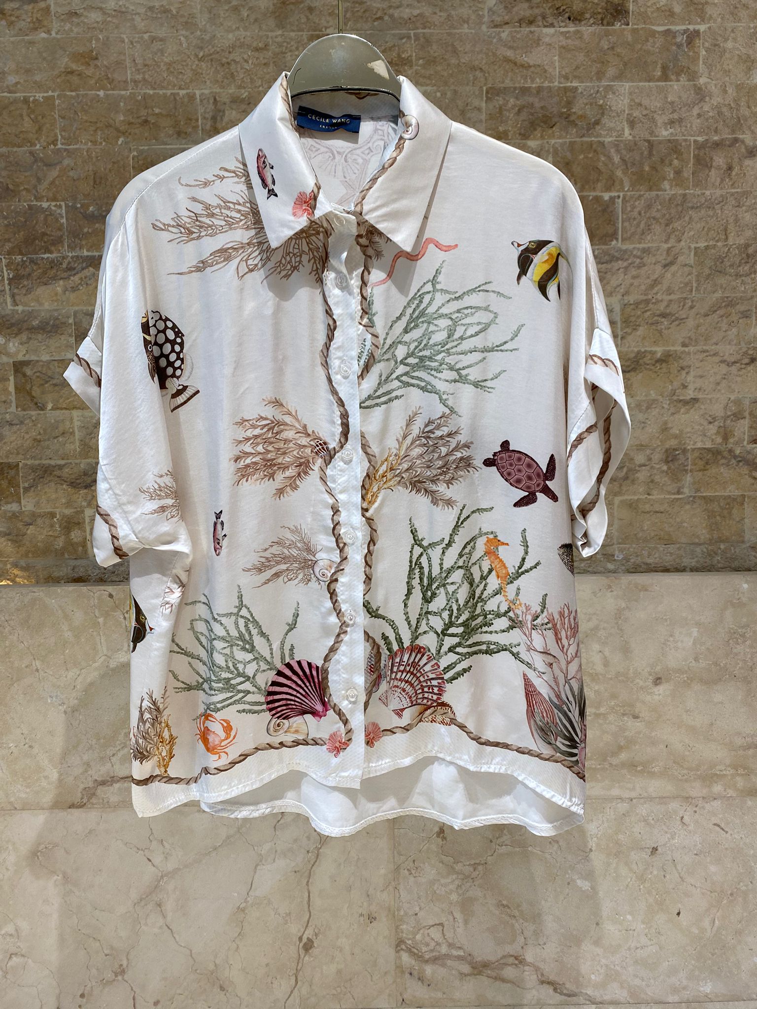 Marine Print Satin Shirt and Pants KD9119/99VS-8