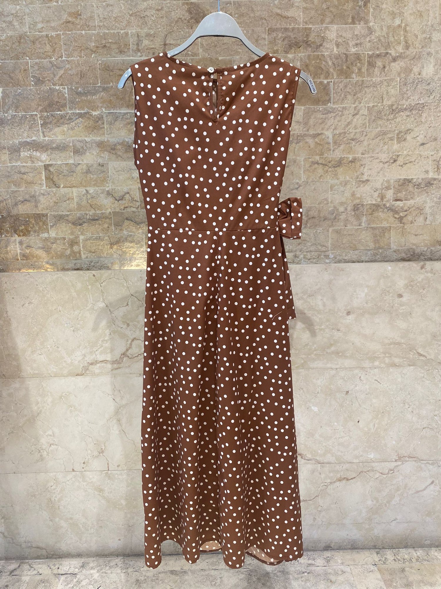 Polka Dot Sleeveless Dress TDM27125PC
