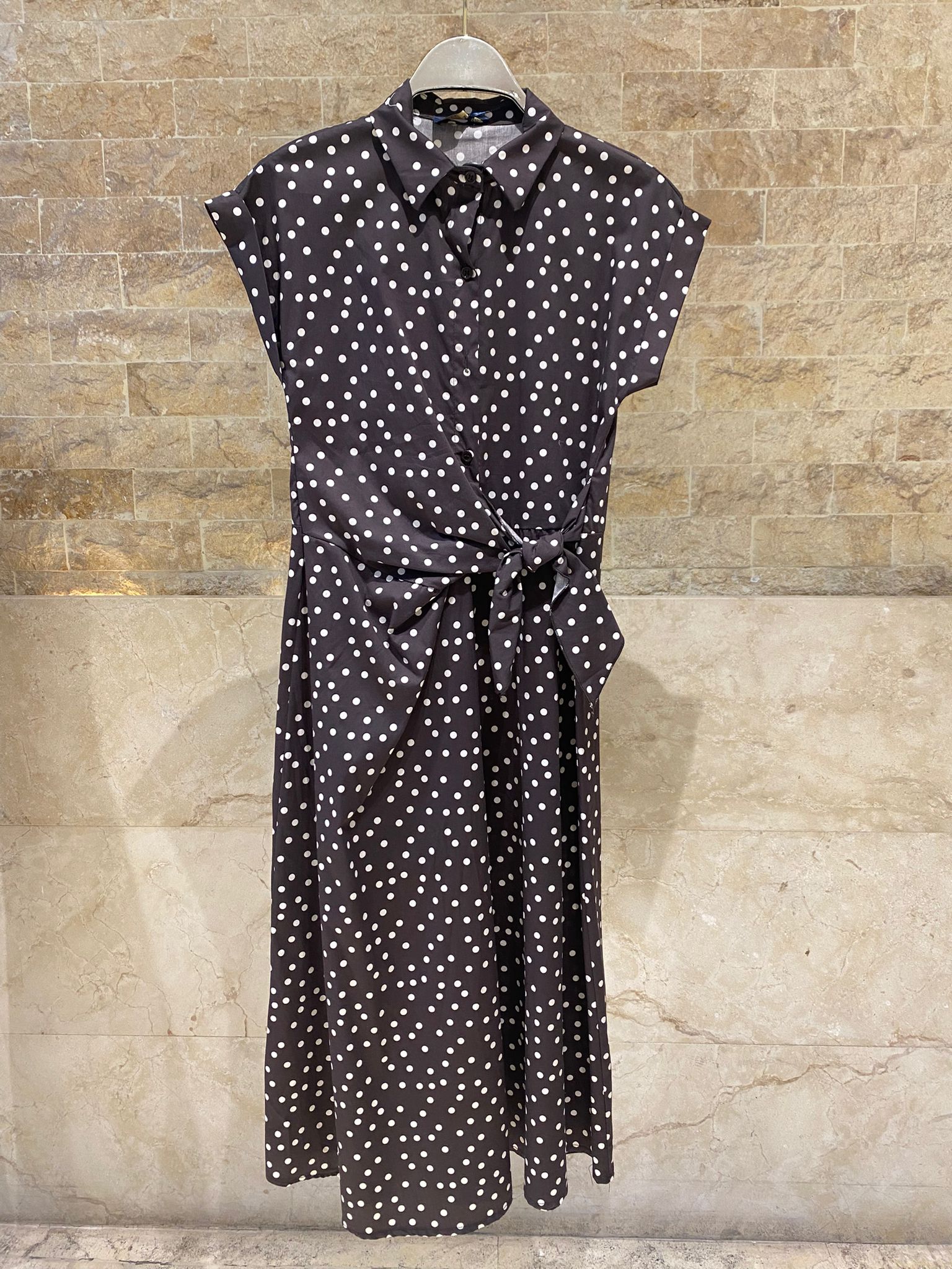 Polka Dot Long Dress TDM23824-4