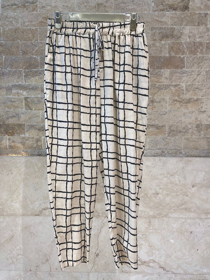 Patterned Cotton Shirt and Pants Grid Set 17928623