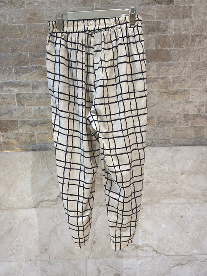 Patterned Cotton Shirt and Pants Grid Set 17928623