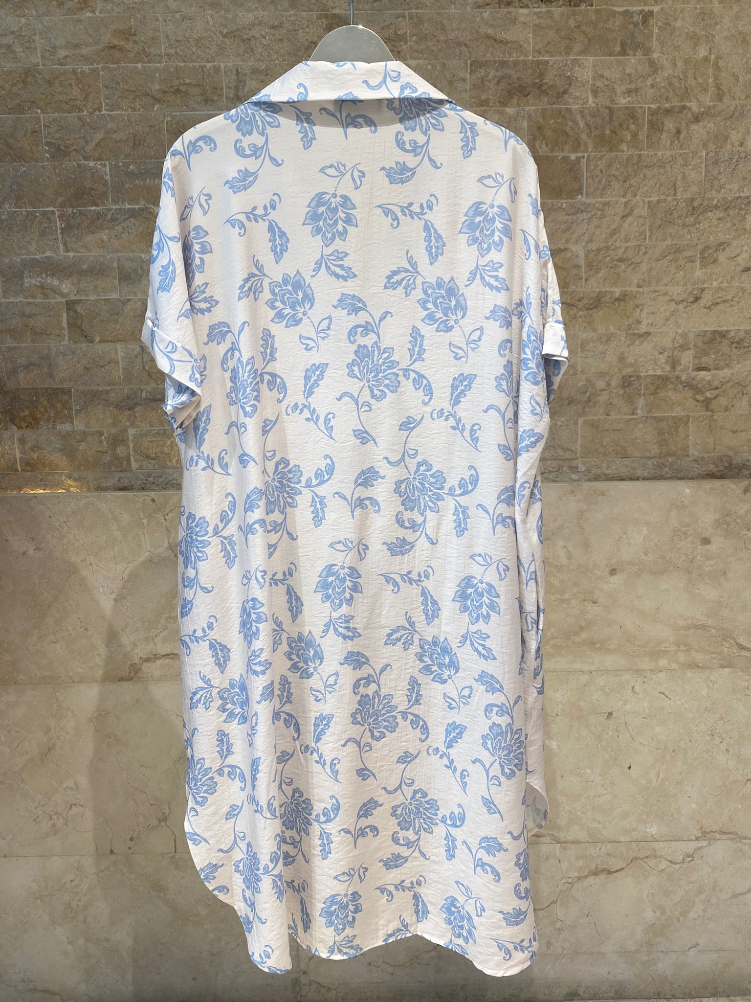 Floral Print Viscose Loose Fit Dress KD9959TC