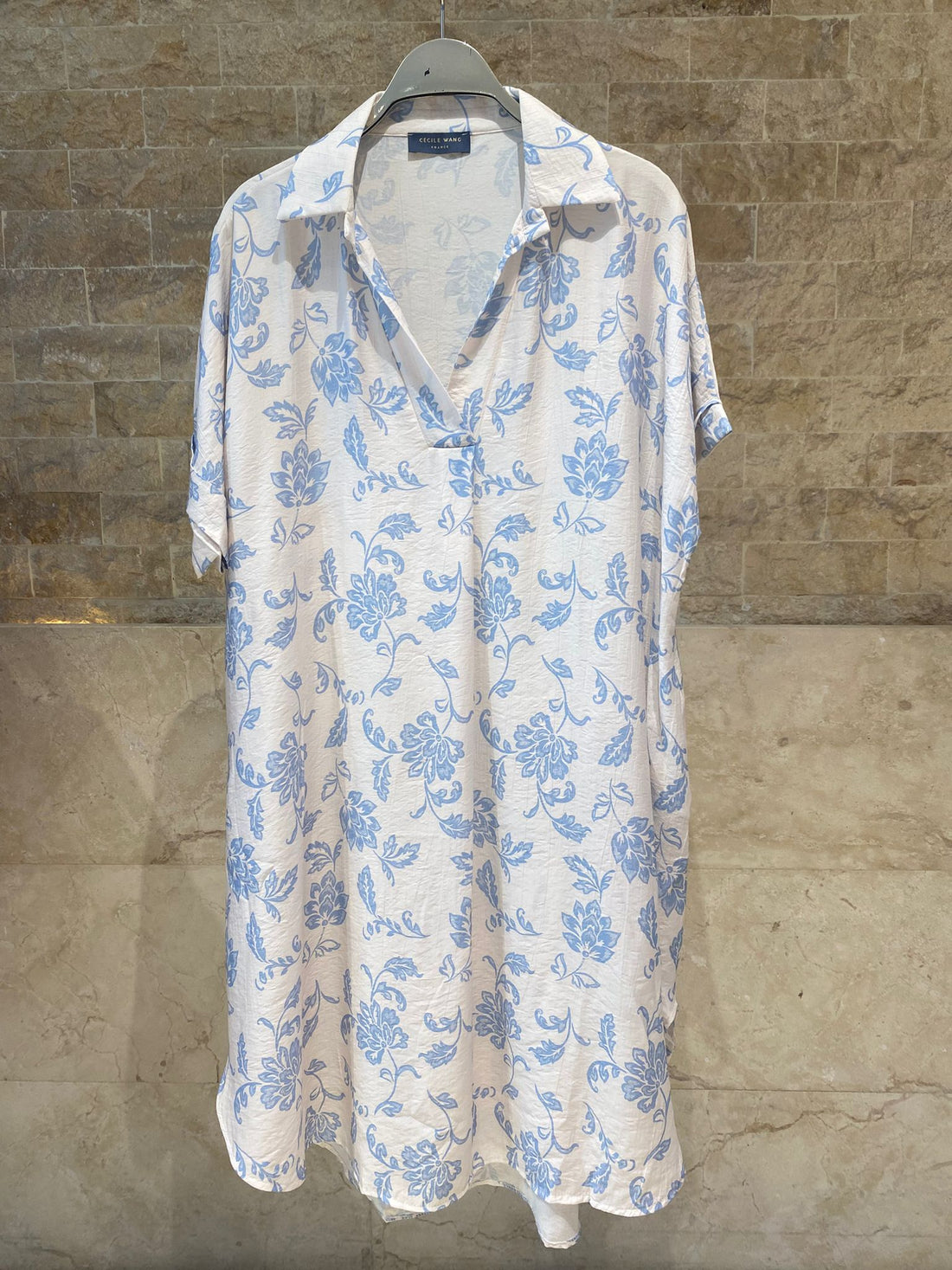 KD9959TC Floral Print Viscose Loose Fit Dress