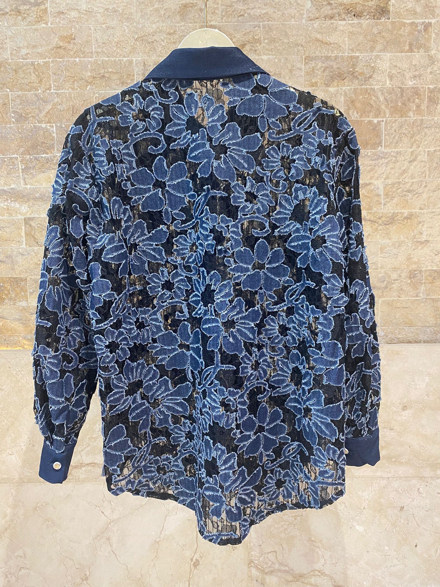 Floral Lace Structured Shirt MJ254848