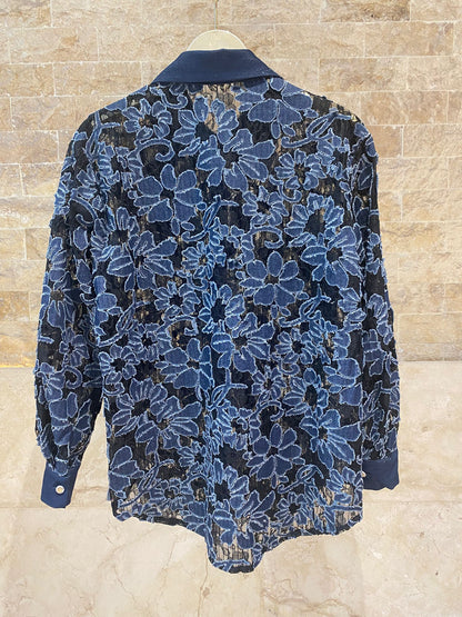 Floral Lace Structured Shirt MJ254848