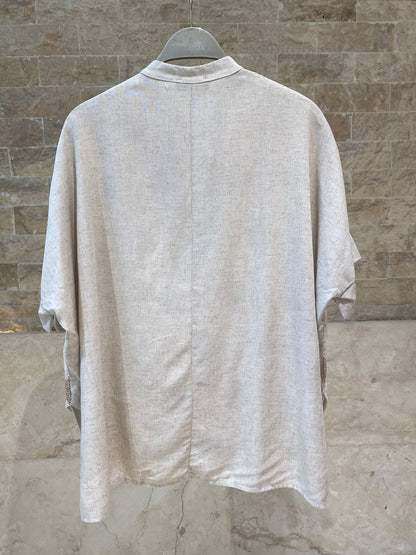 Weave Linen Loose Top TDM30821