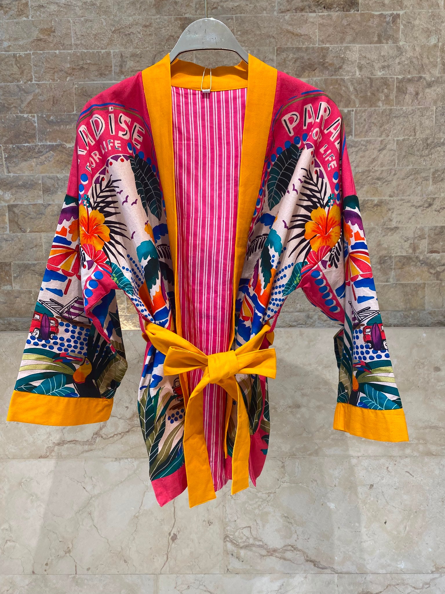 Paradise Printed Belted Kimono 67995
