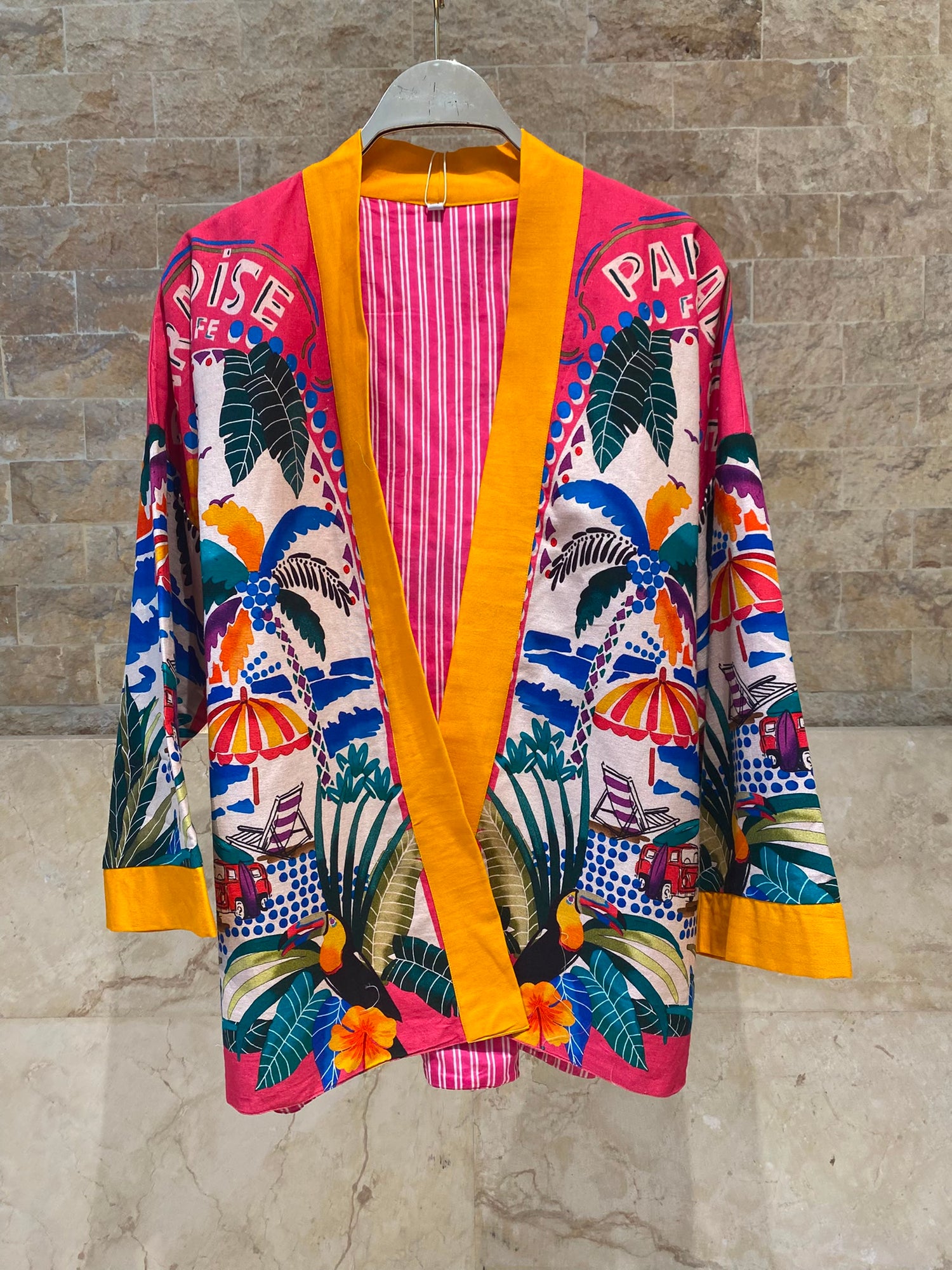 Paradise Printed Belted Kimono 67995