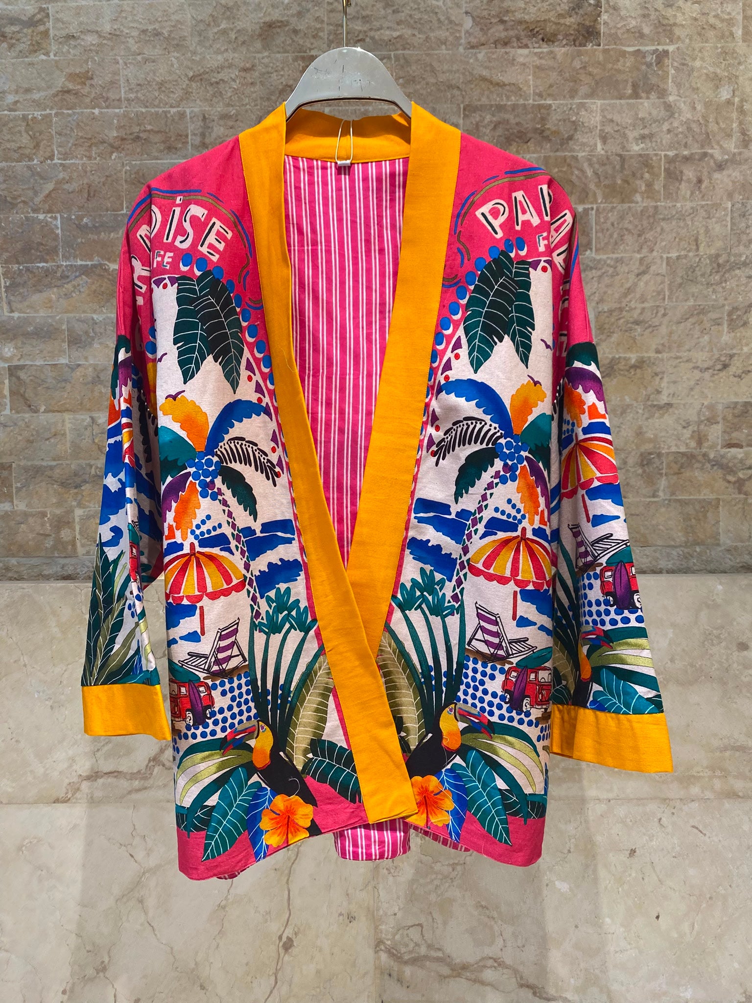 Paradise Printed Belted Kimono 67995