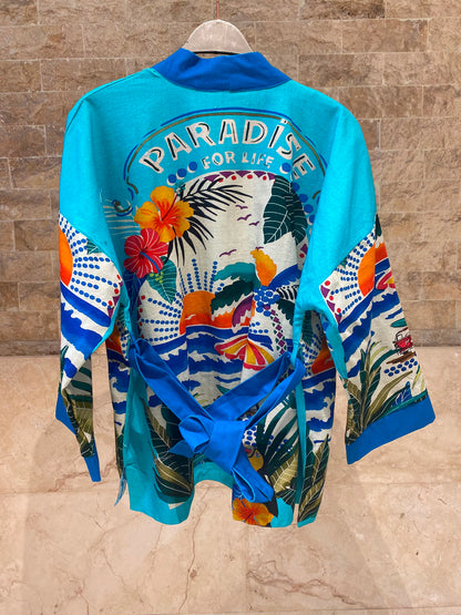 Paradise Printed Belted Kimono 67995