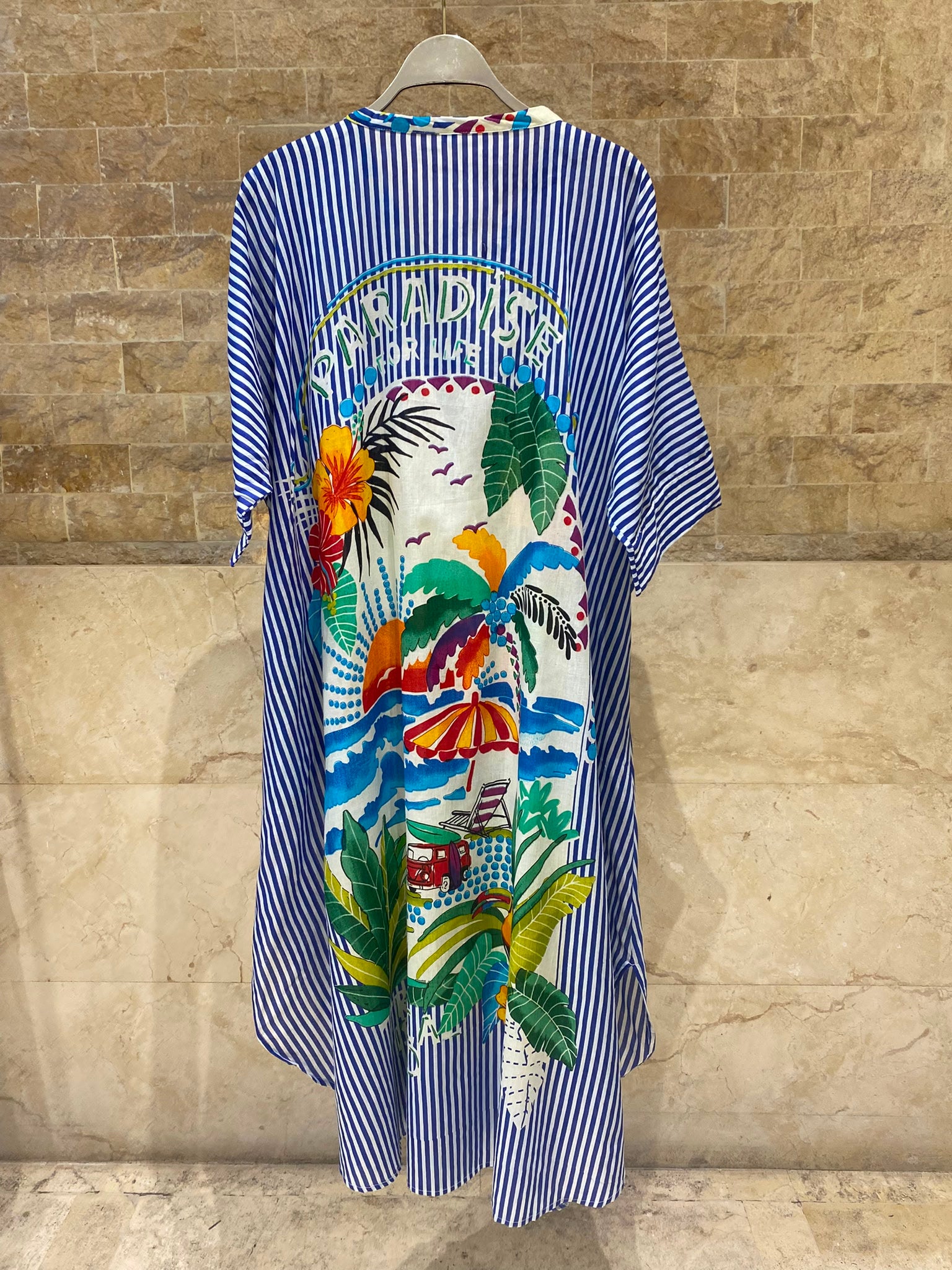 Tropical Paradise Print Tunic Dress 67983