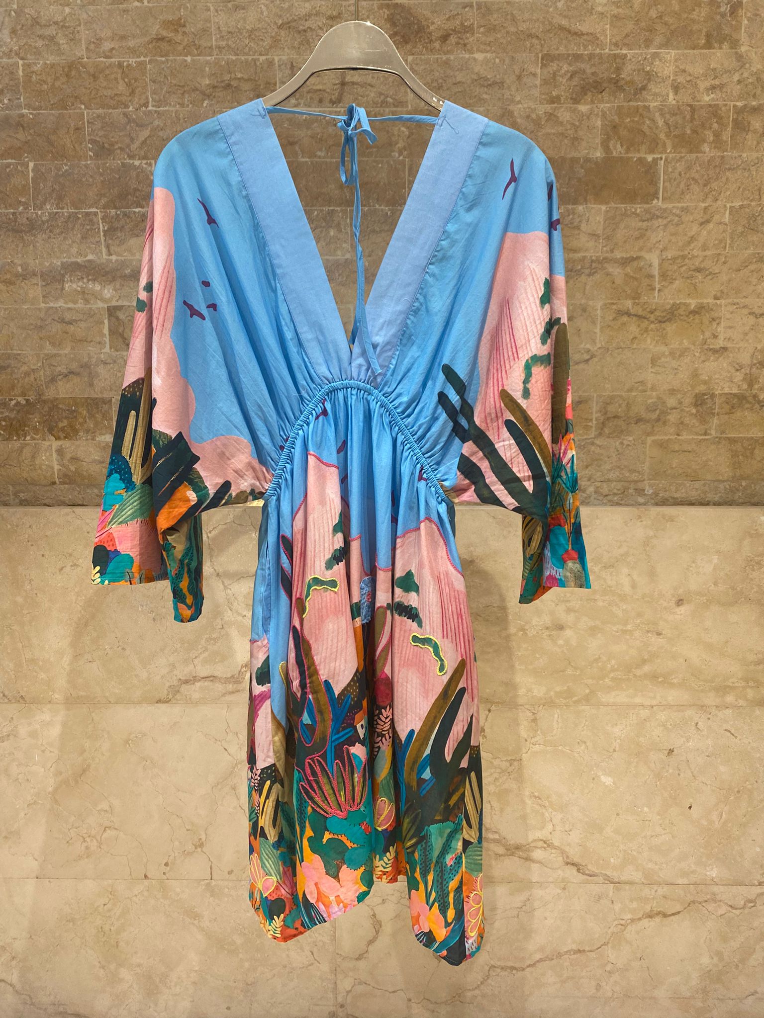 Pize Landscape Printed Mini Dress