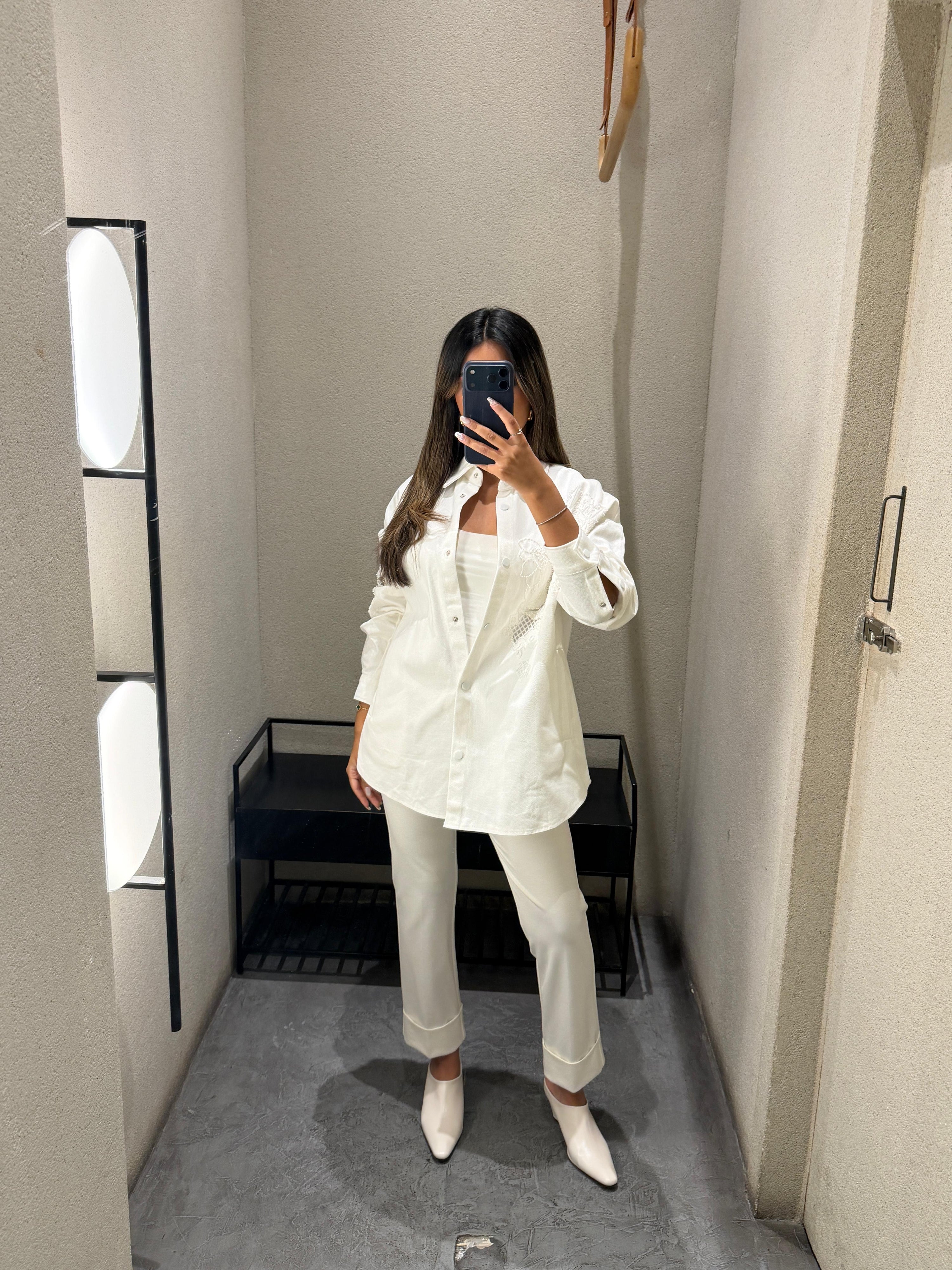 Maria Oversized Denim Shirt Jacket جاكيت قميص جينز واسع