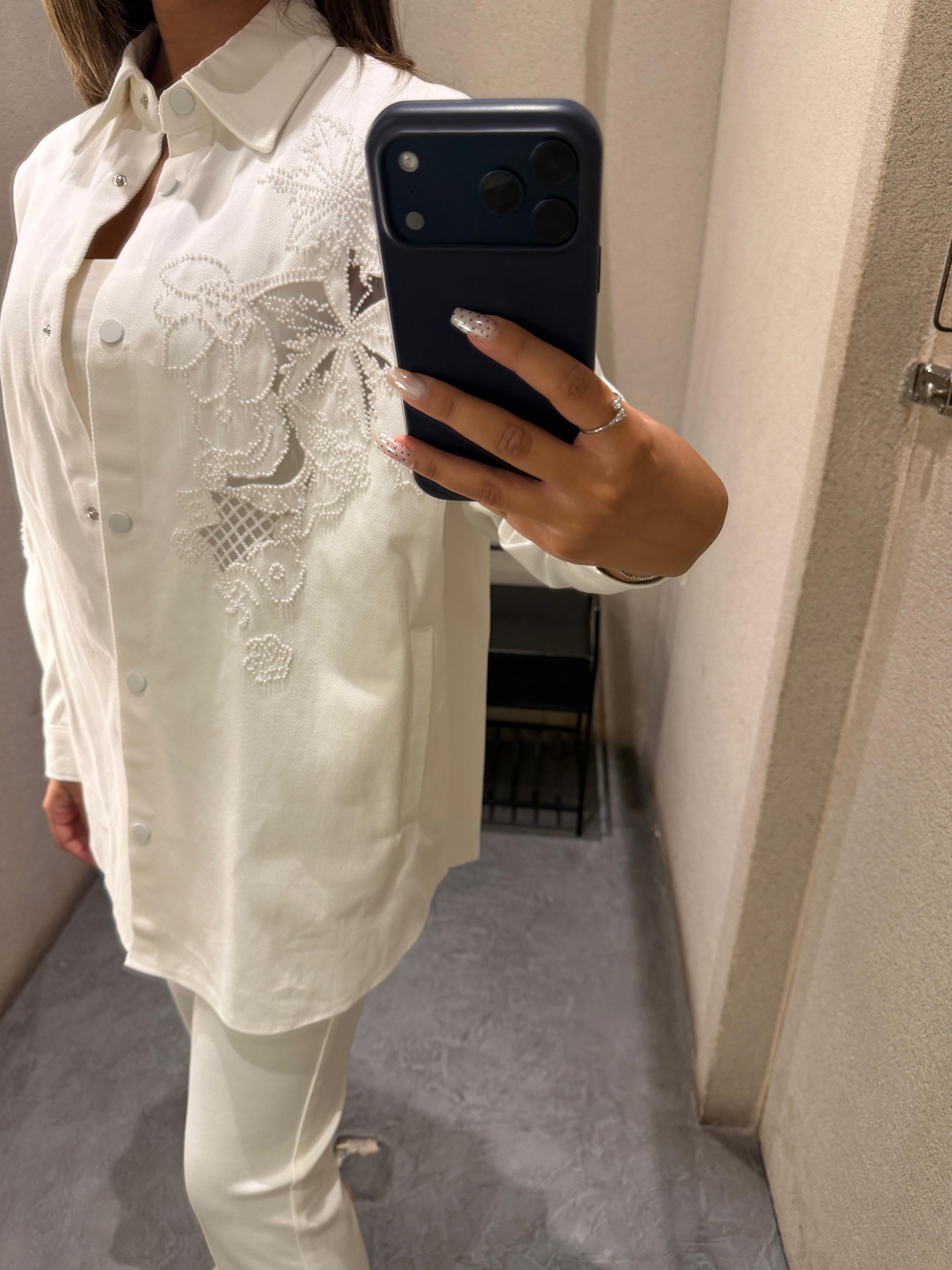 Maria Oversized Denim Shirt Jacket جاكيت قميص جينز واسع