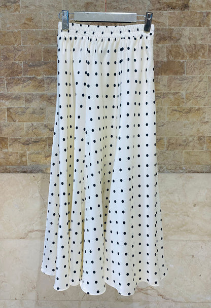 Polka Dot Satin Skirt 08152-7