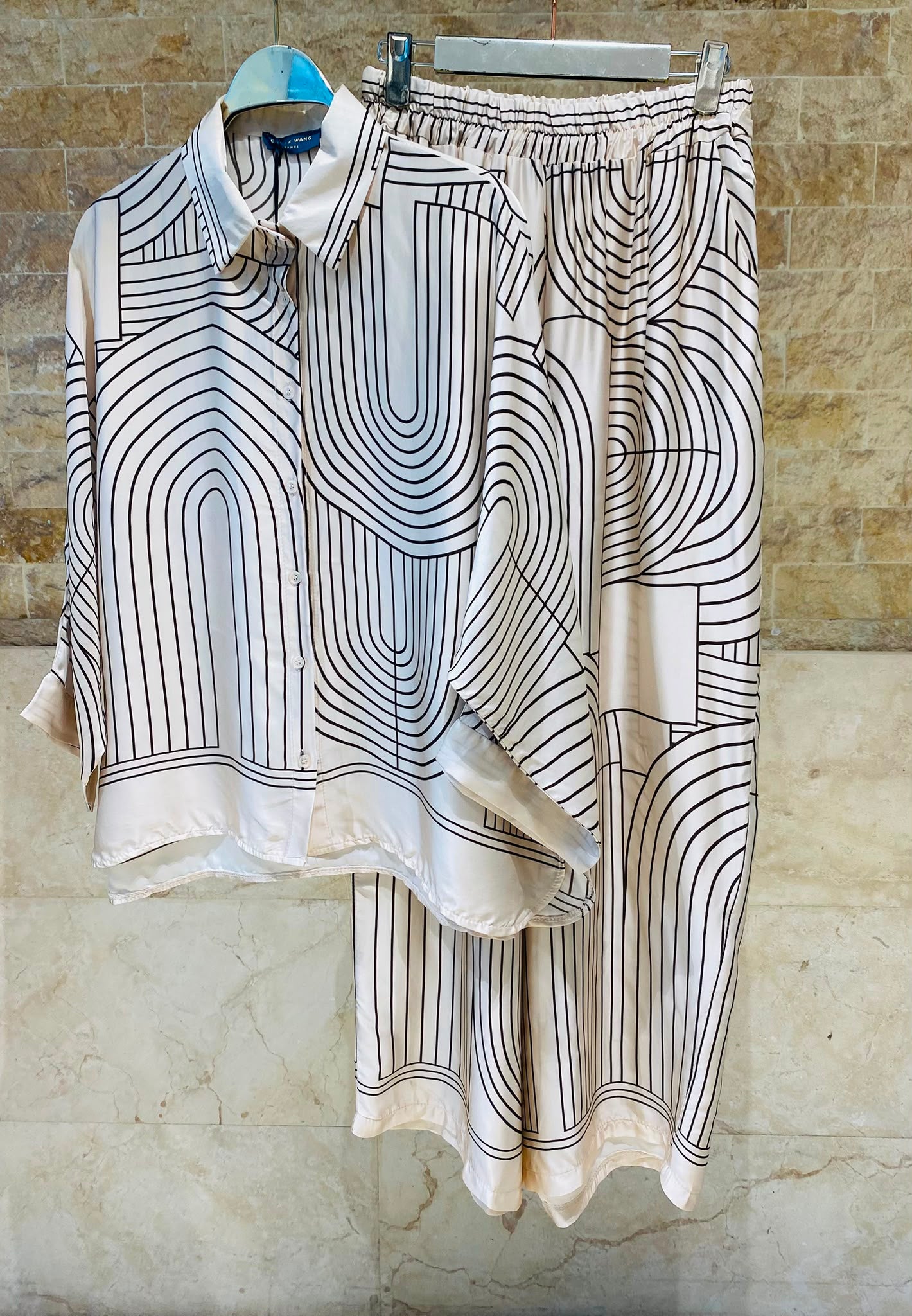 Geometric Satin Co-ord Set KD9712/7789VS-29