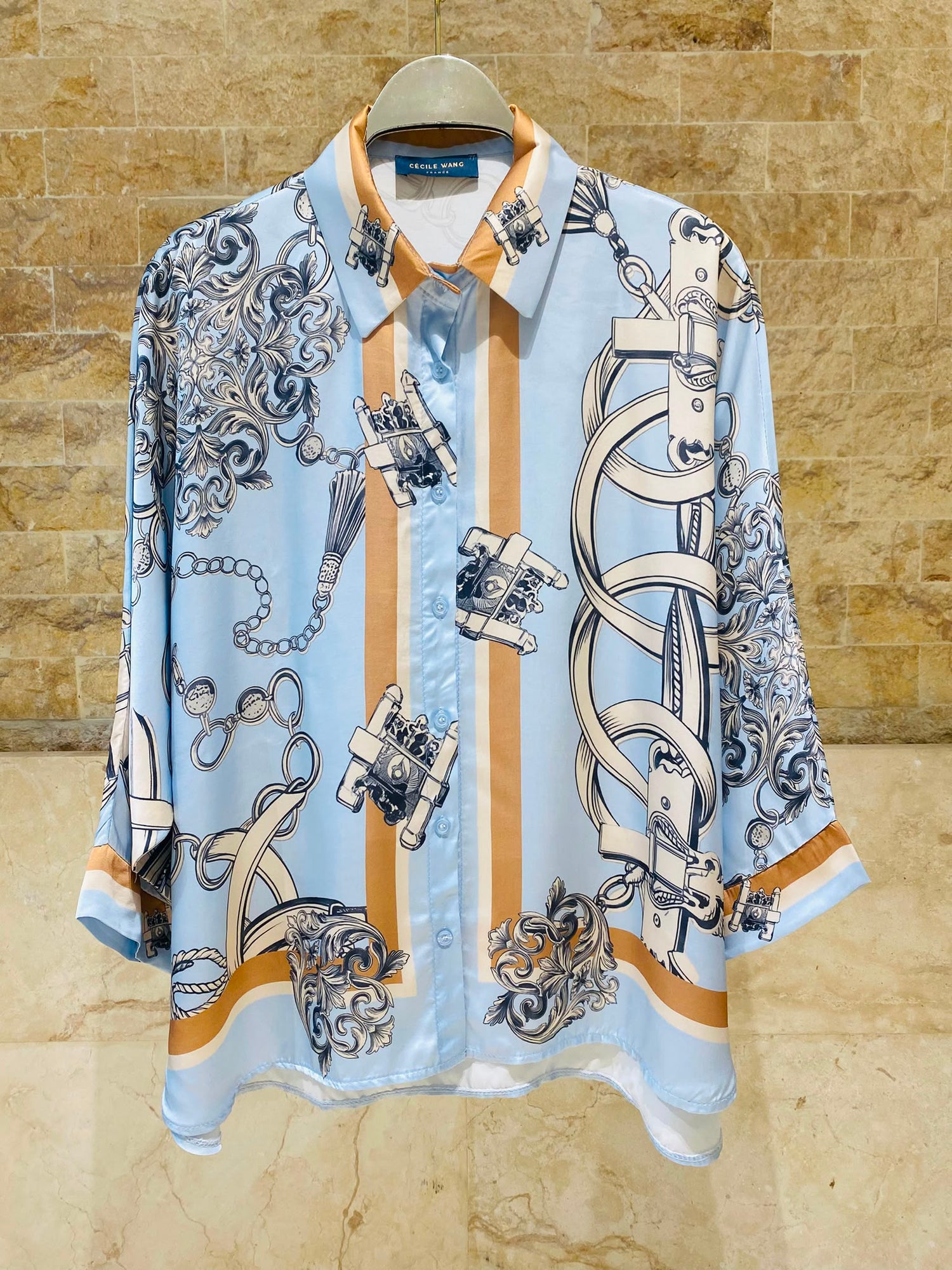 Baroque Print Satin Co-ord Set KD88015/9099VS-10