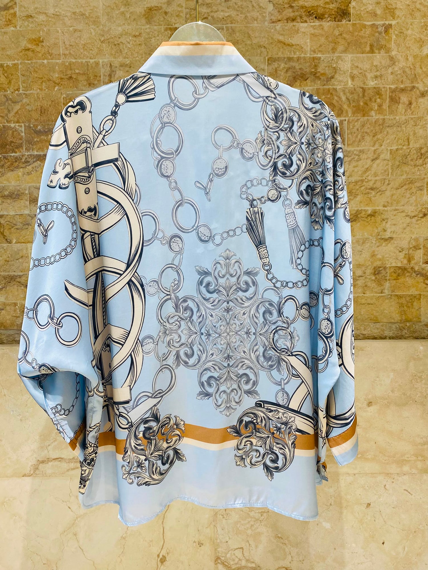 Baroque Print Satin Co-ord Set KD88015/9099VS-10