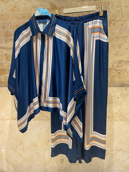 KD8871/9099-71 Ticking Stripe Shirt and Pants Set