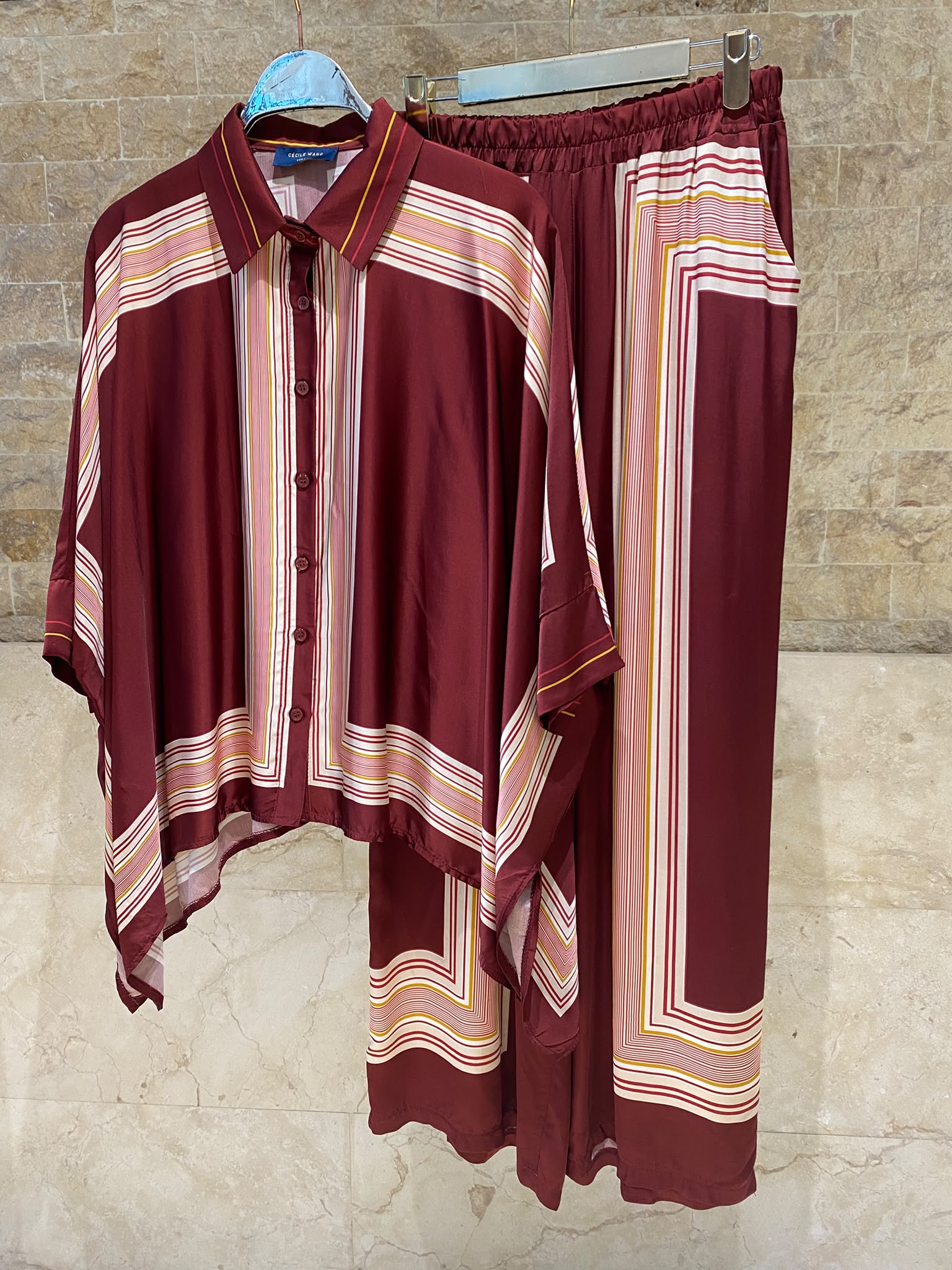 KD8871/9099-71 Ticking Stripe Shirt and Pants Set